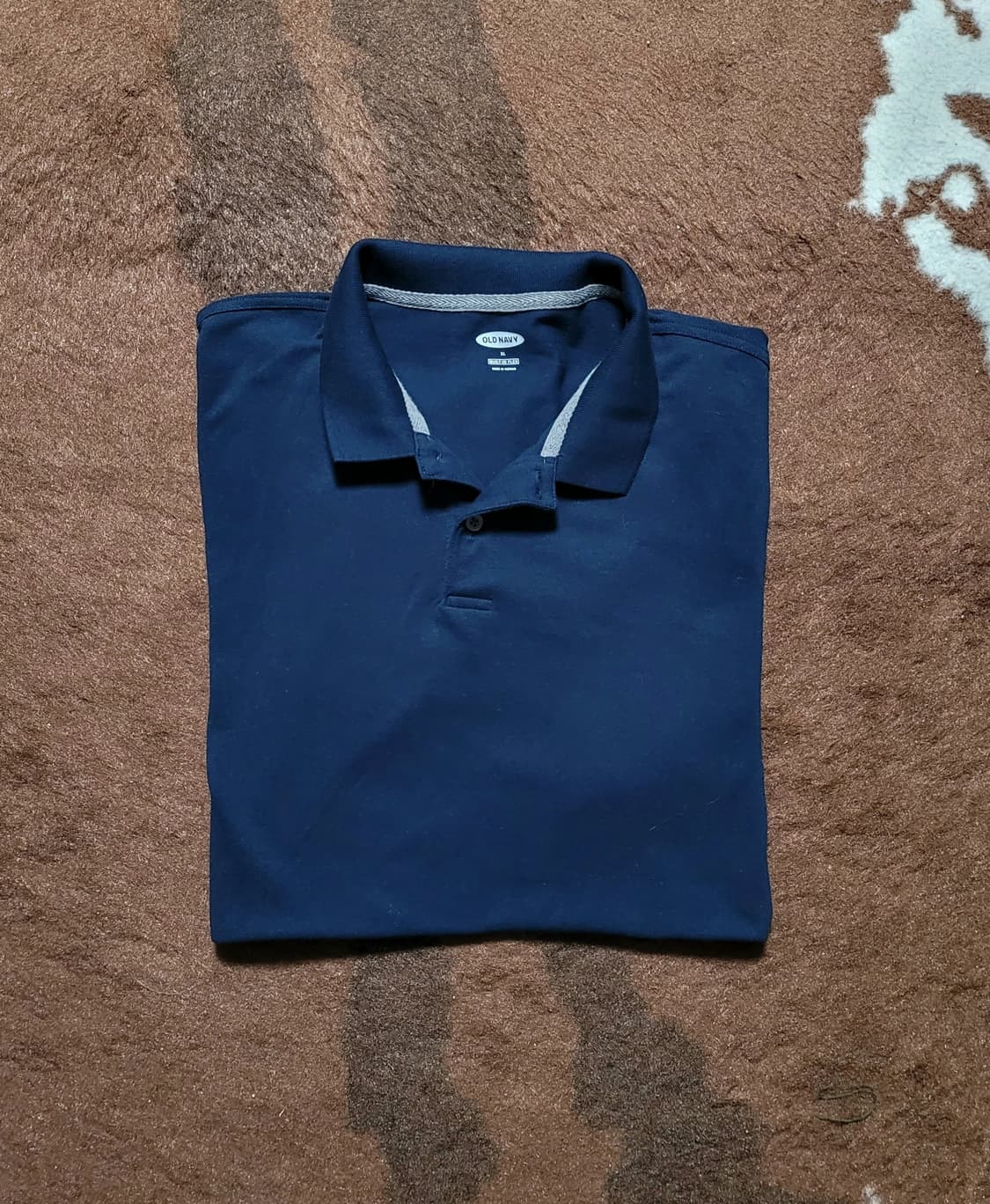 OLD NAVY 남성용 네이비 반팔 피켓셔츠(XL) 상품이미지4
