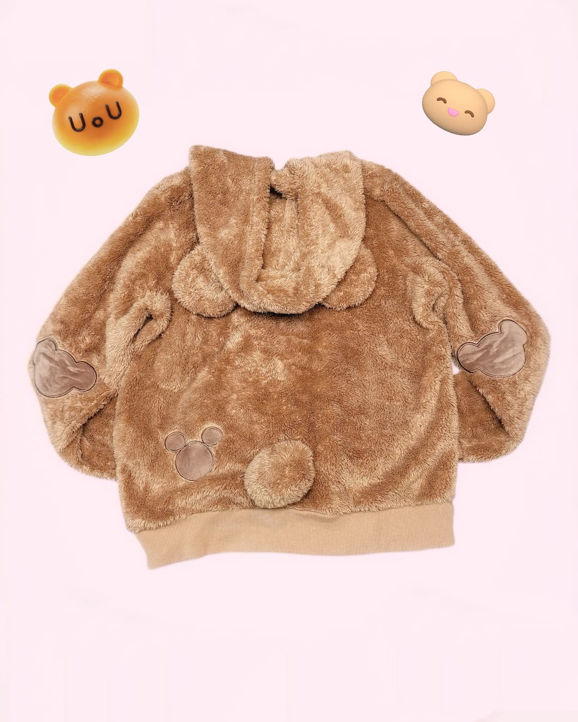 디즈니 더피 오네갸루 핀터깔 쿠마미미 폭닥 후드집업  상품이미지2