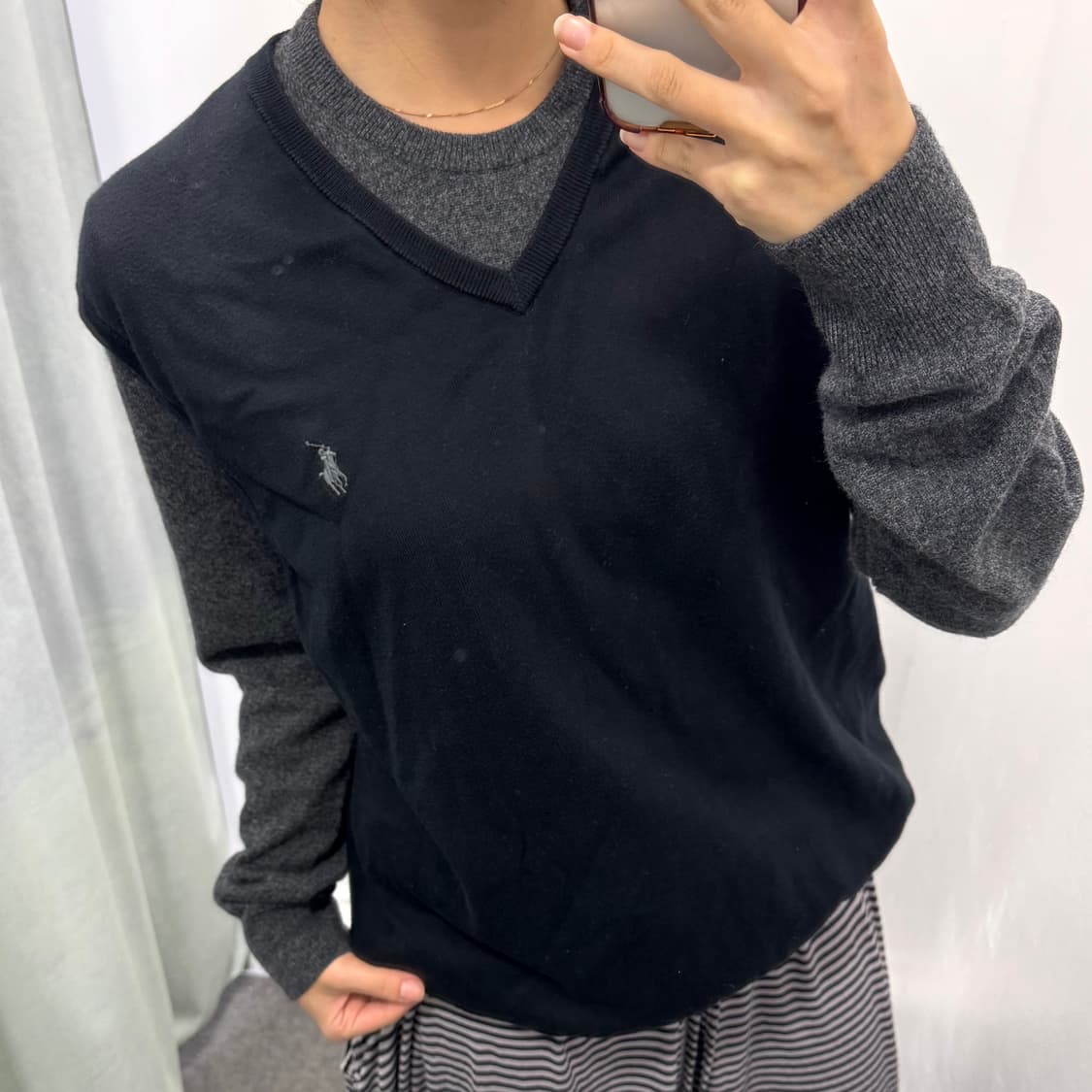 폴로 네이비 니트조끼 상품이미지3