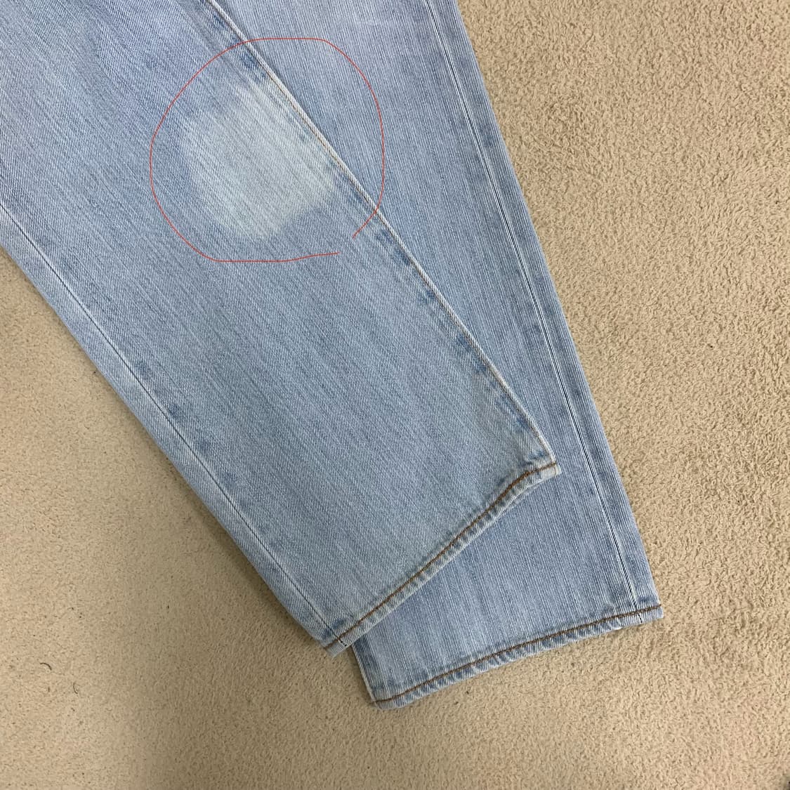 빈티지 리바이스 501 워싱 데님팬츠(34사이즈) 연청 남자청바지 상품이미지9