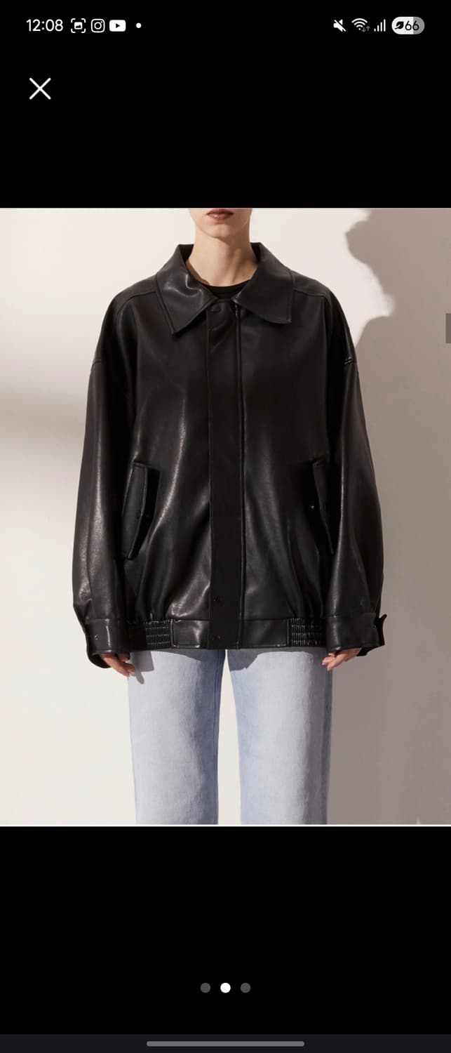 레이디볼륨 레더 자켓 판매합니다 상품이미지1