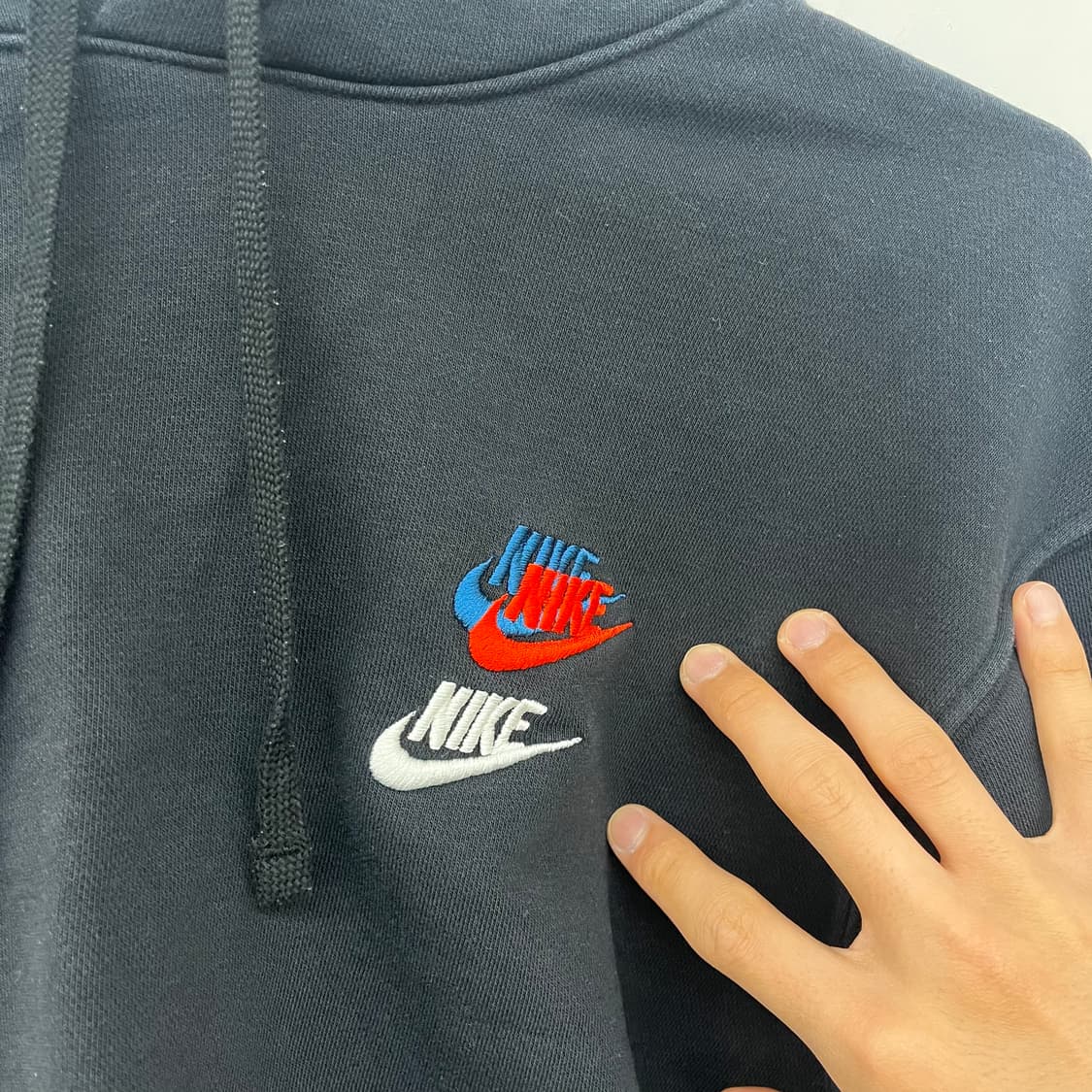 나이키 크롭 후드티 블랙 여L 상품이미지2