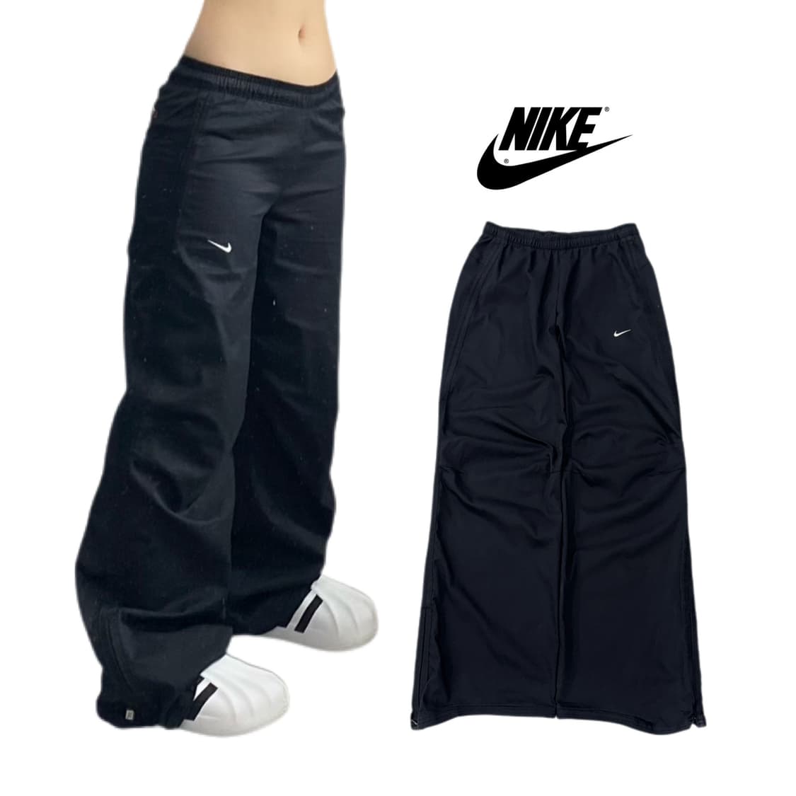 나이키 00s 스우시 올드스쿨 와이드 바람막이 트랙팬츠 상품이미지1