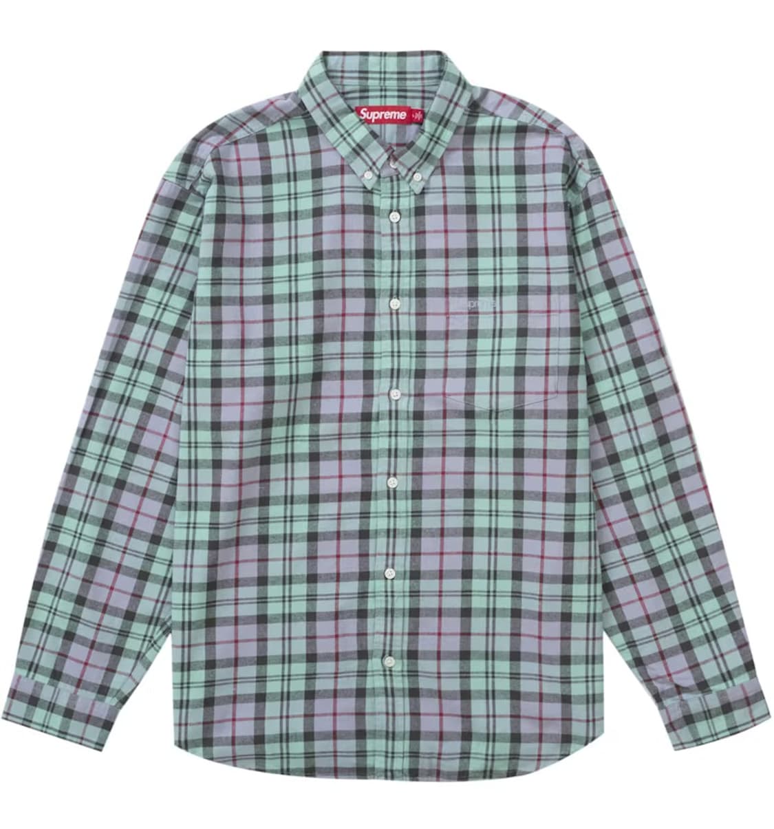 (새상품) 슈프림 플레이드 플란넬 셔츠 블루 - 24FW 상품이미지1