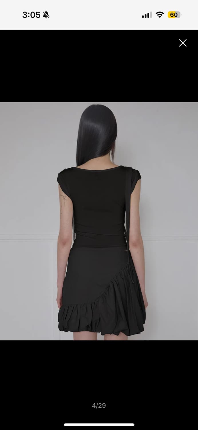 플레어업 Draped Strap Roll-Up T-Shirt  상품이미지2