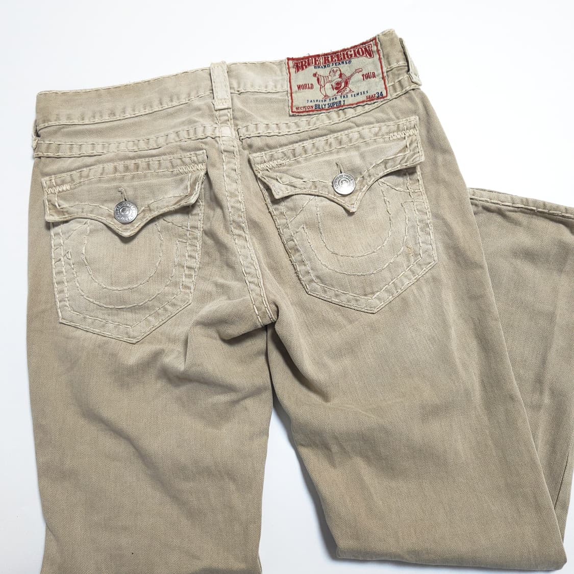 트루릴리전 USA 빌리 슈퍼 티 베이지 팬츠 상품이미지3