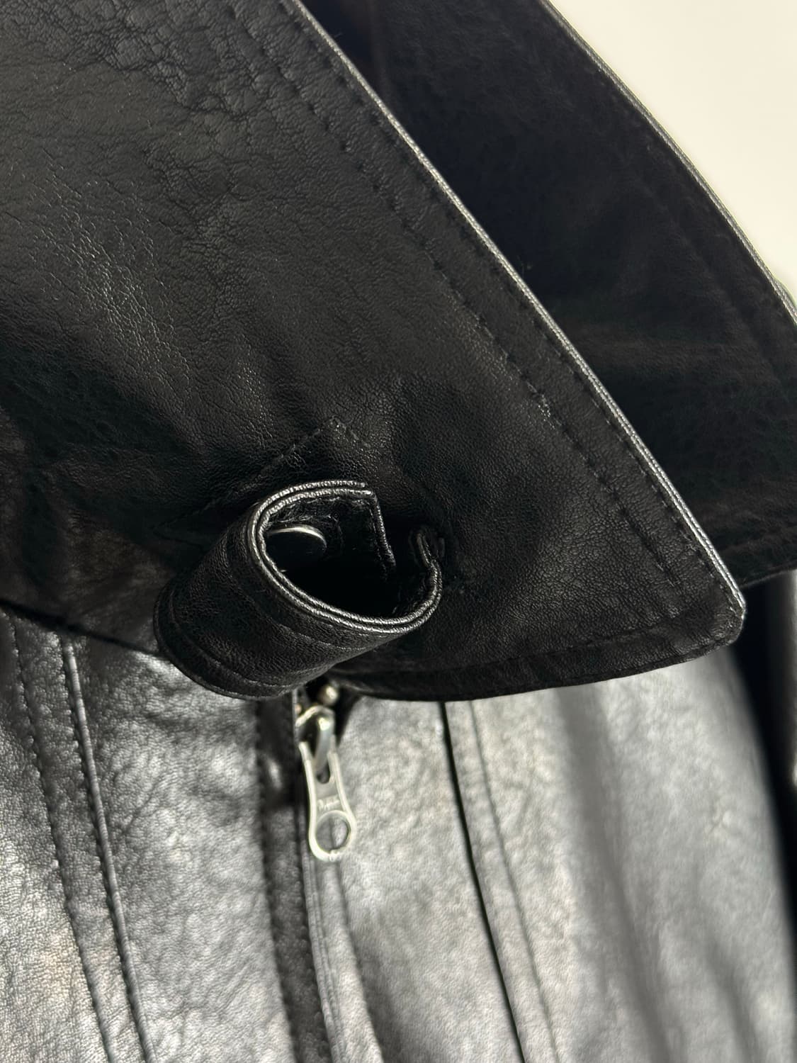 프릭스스토어 빅실루엣 리사이클 레더 자켓 블루종 Free 상품이미지6