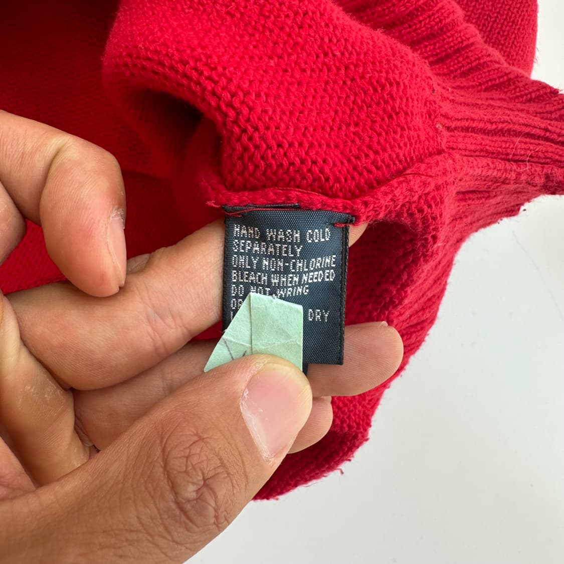 폴로 랄프로렌 딥레드 코튼 하프집업 니트 상품이미지5