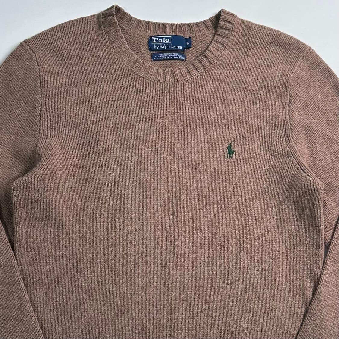 폴로 랄프로렌 메리노 울 베이지 니트  상품이미지2
