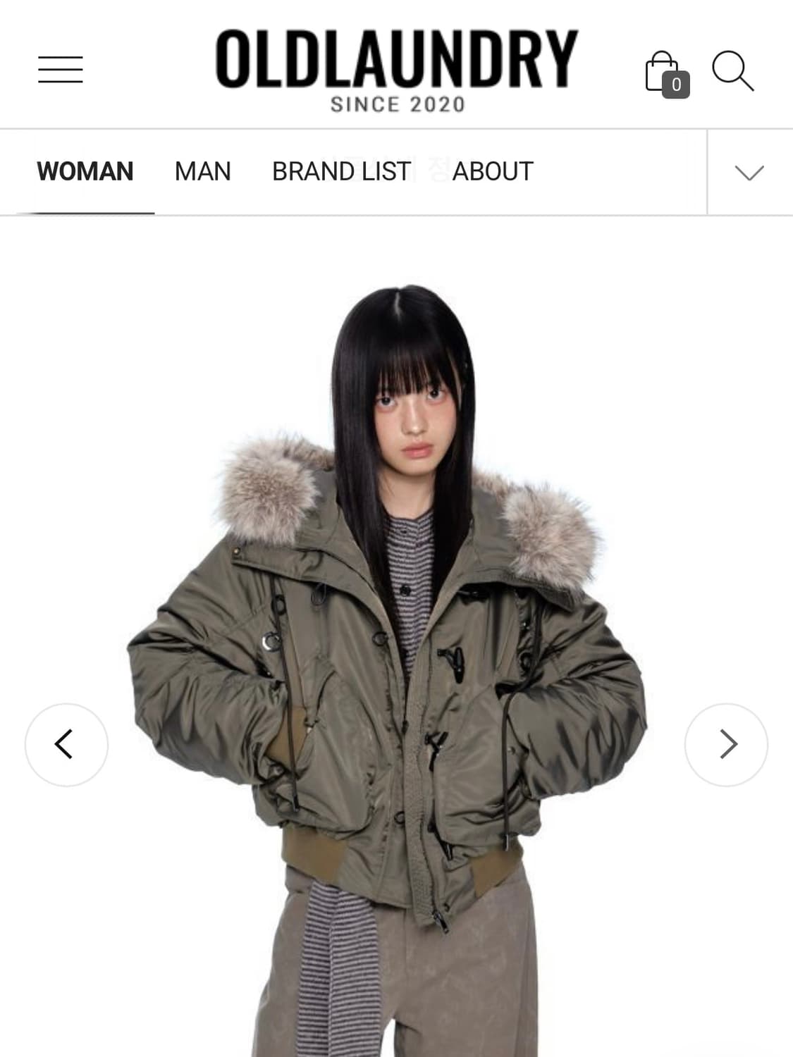 올드런드리 ezek 퍼 봄버 N2B 다운재킷 카키 상품이미지1