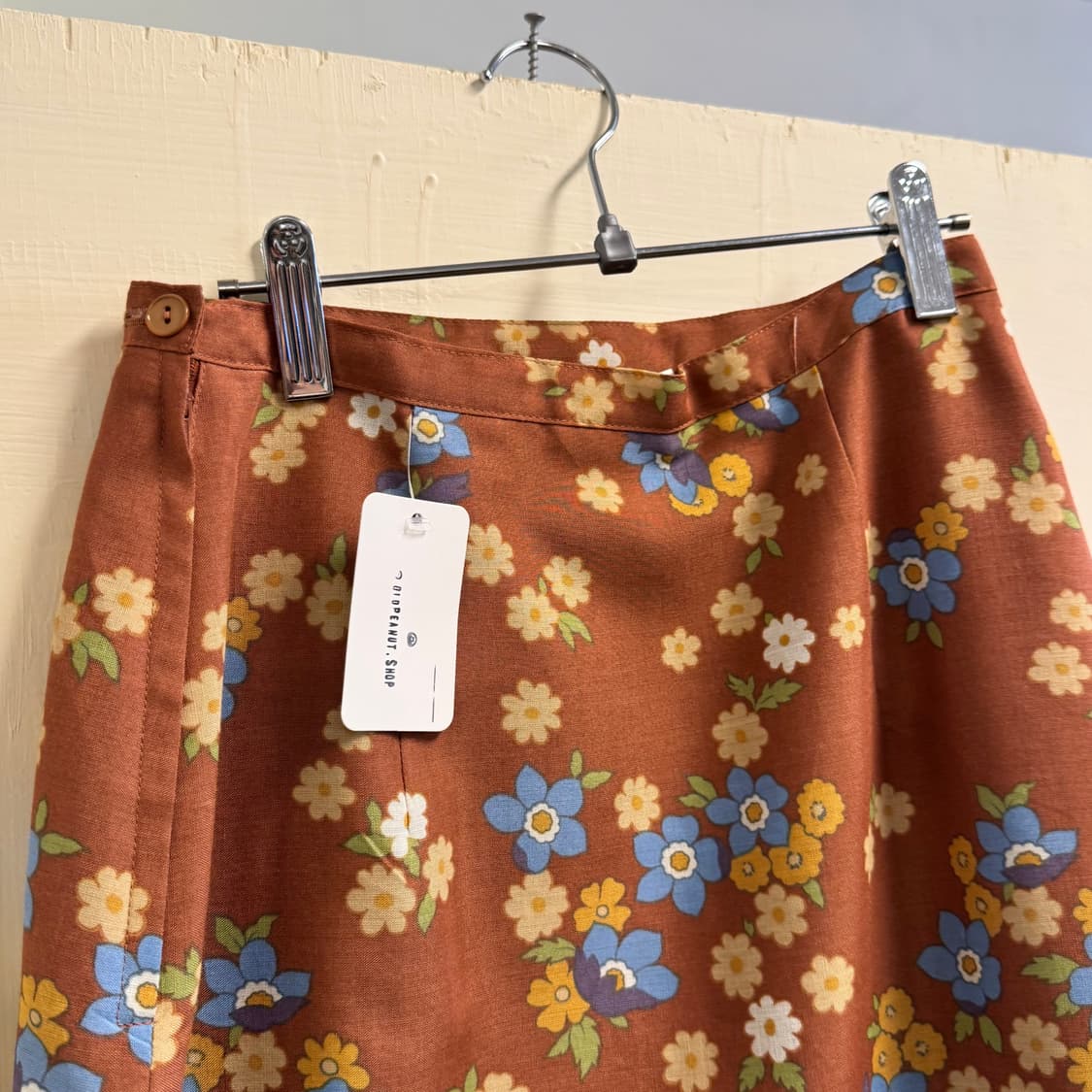 플라워패턴 롱 린넨스커트 상품이미지5