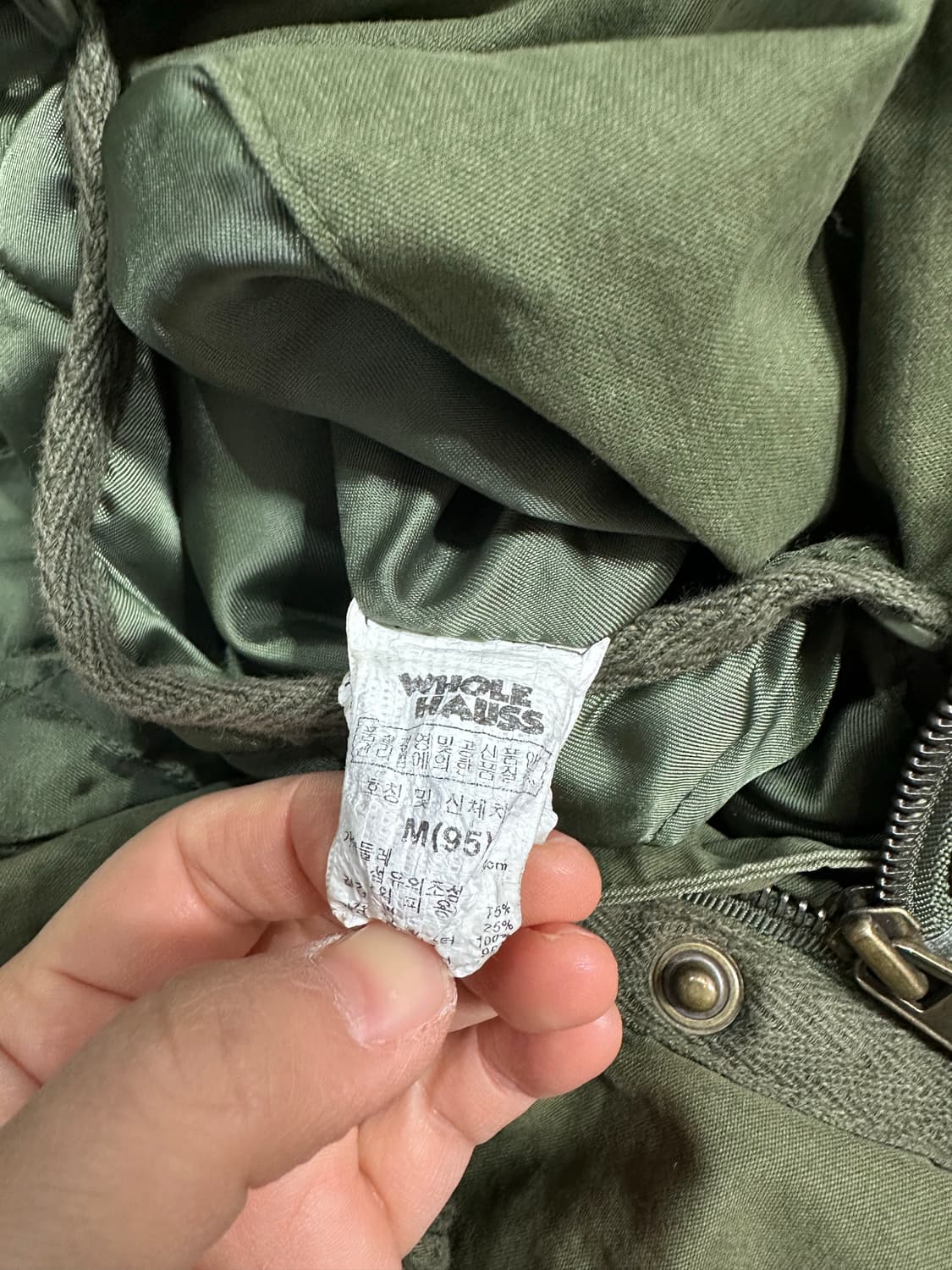 WHOLE HAUSS 미키마우스 카키 빈티지야상 점퍼 M(95) 상품이미지7