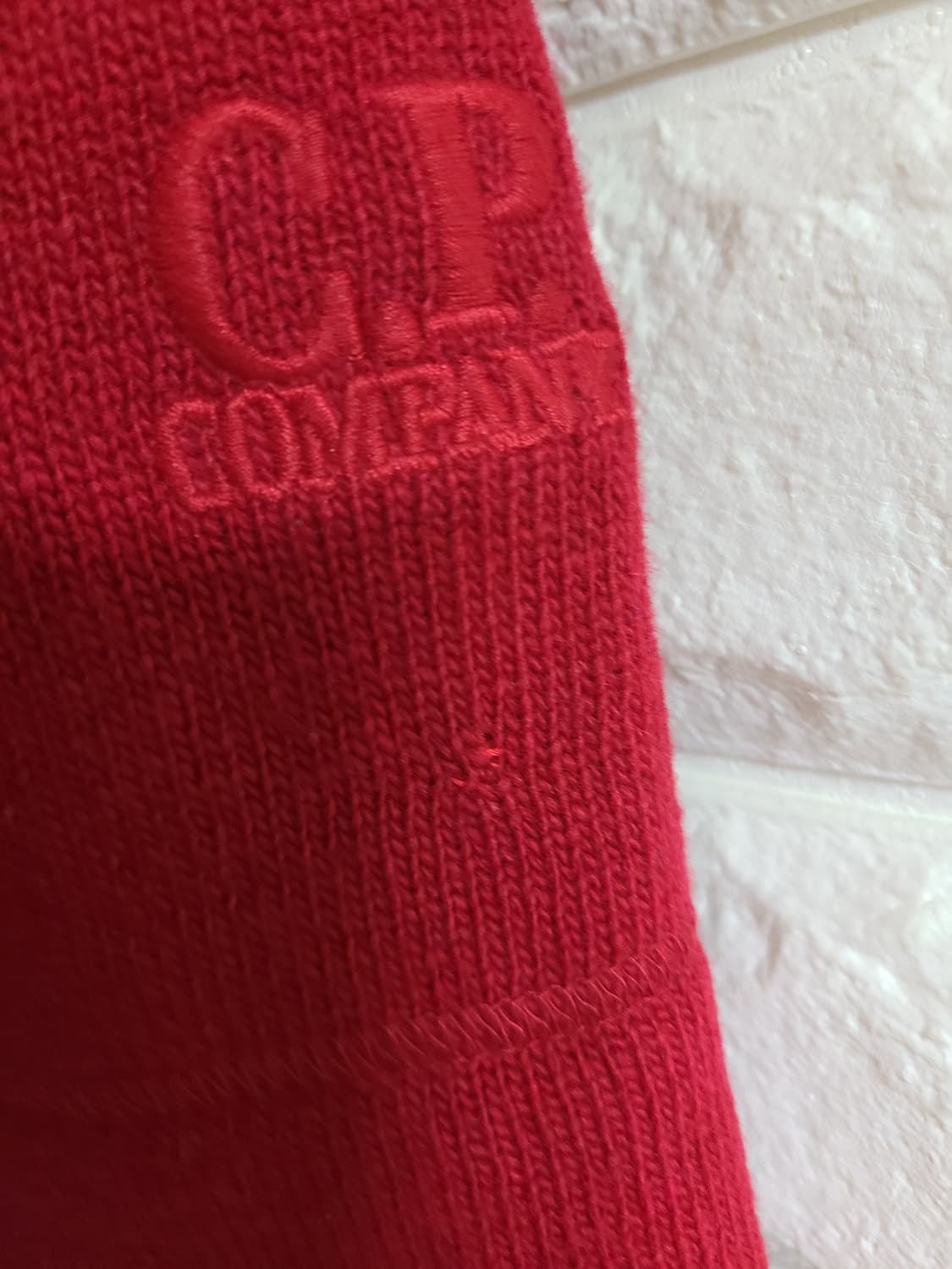 (수#)CP컴퍼니 고글 레드 니트 후드집업 상품이미지5