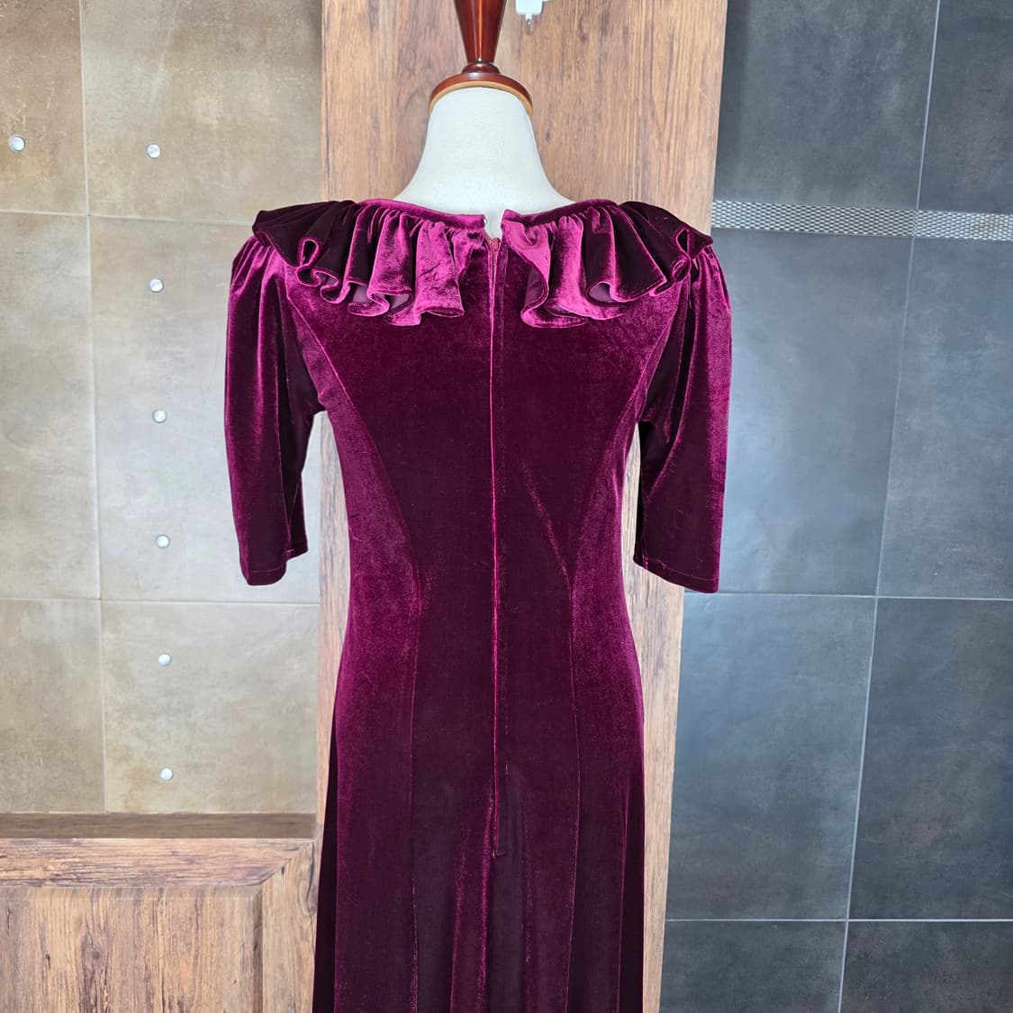 빈티지 벨벳 롱드레스 상품이미지6