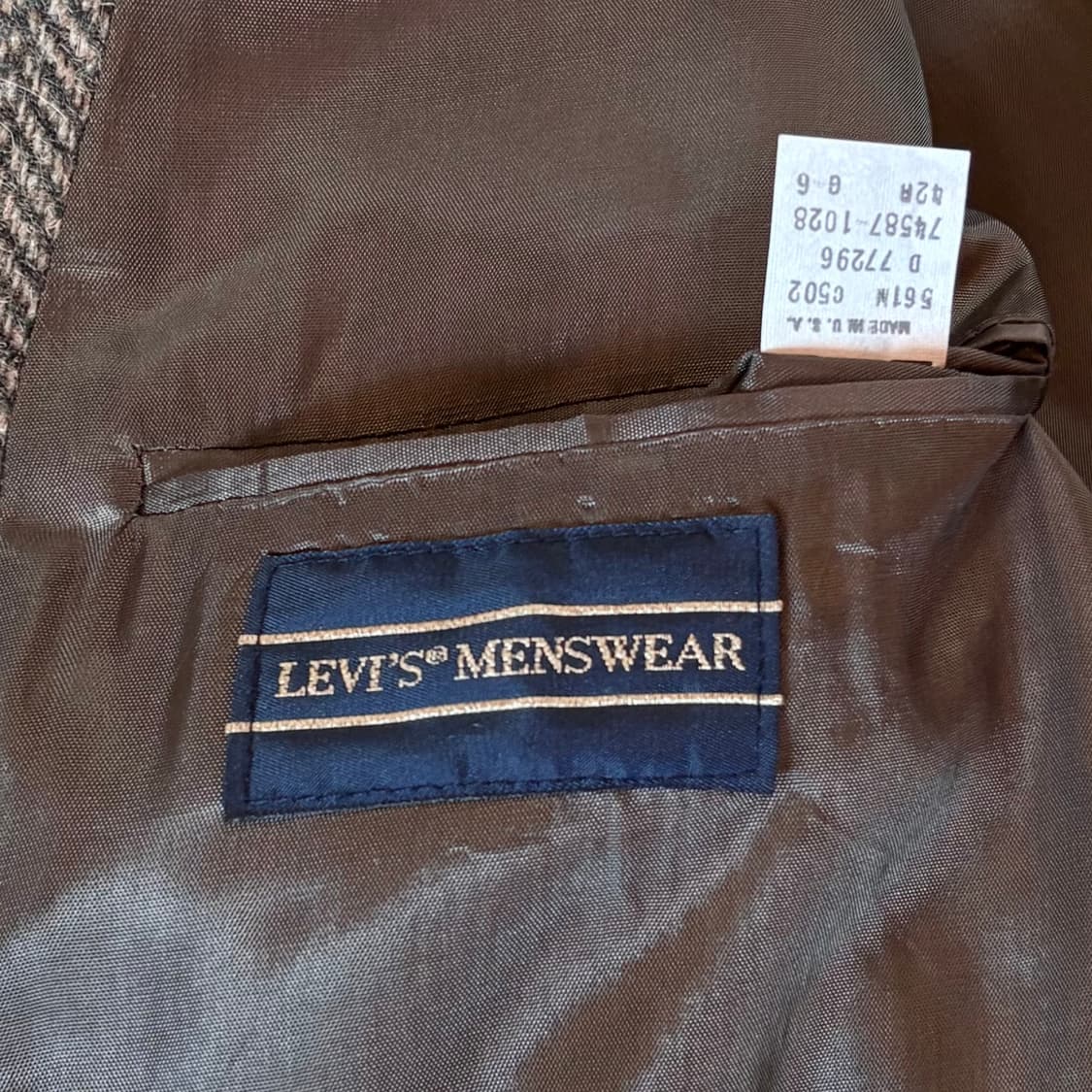 (102) 70s USA LEVI’S MENSWEAR 울 헤링본 트위드  상품이미지6