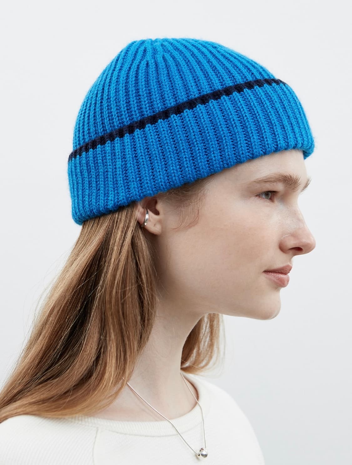 마리떼 프랑소와 저버 숏 니트 비니 모자 블루 상품이미지4