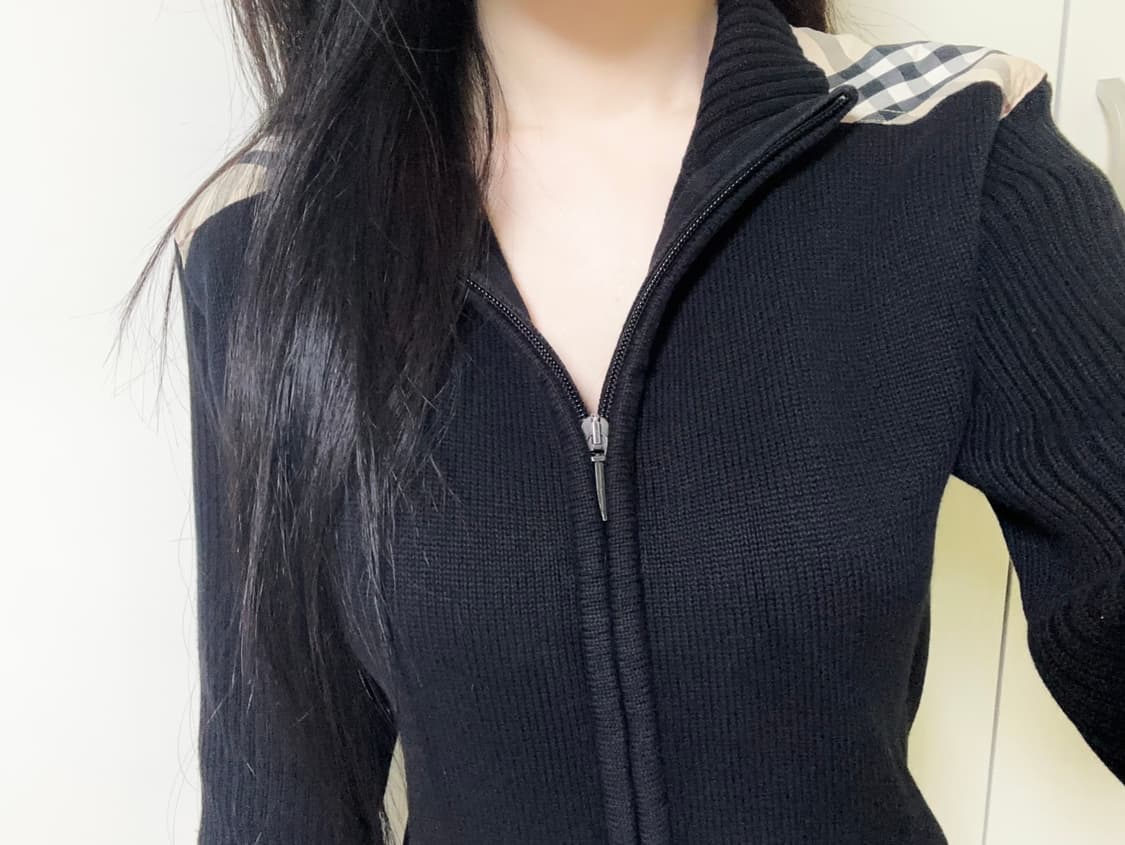 버버리 런던 울 코튼 니트 집업 후드집업 아베크롬비홀리스터폴로빅포니 상품이미지1