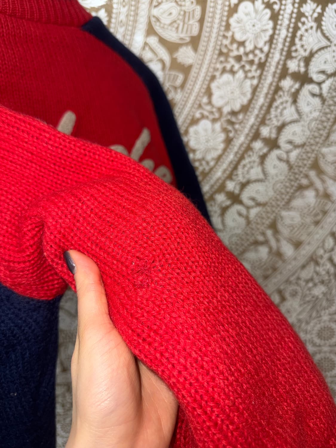 JORDACHE 죠다쉬 AMERICA 90‘s 성조기 니트 바시티 자켓  상품이미지6