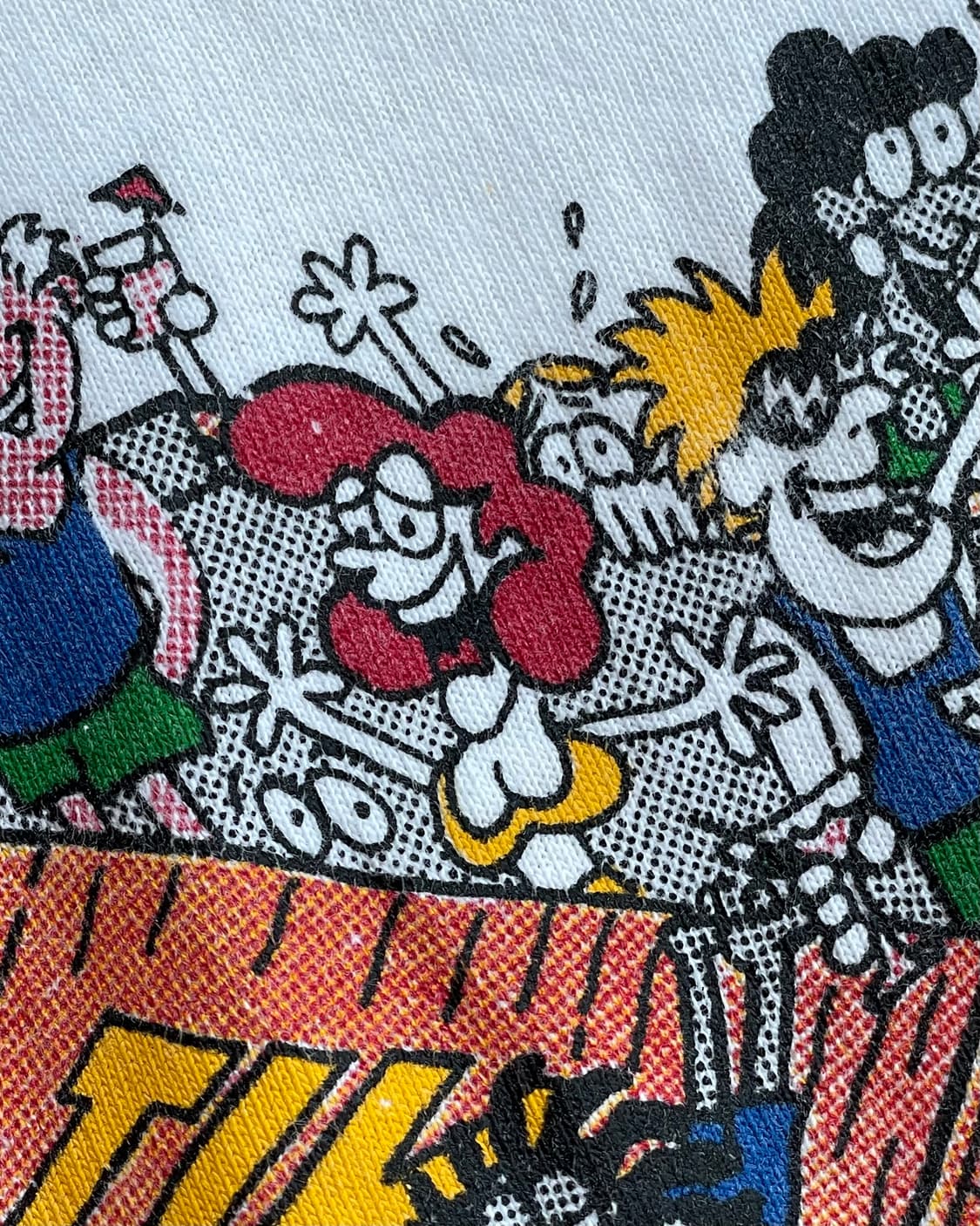 90‘s USA “I survived” cartoon T-shirt L 상품이미지10