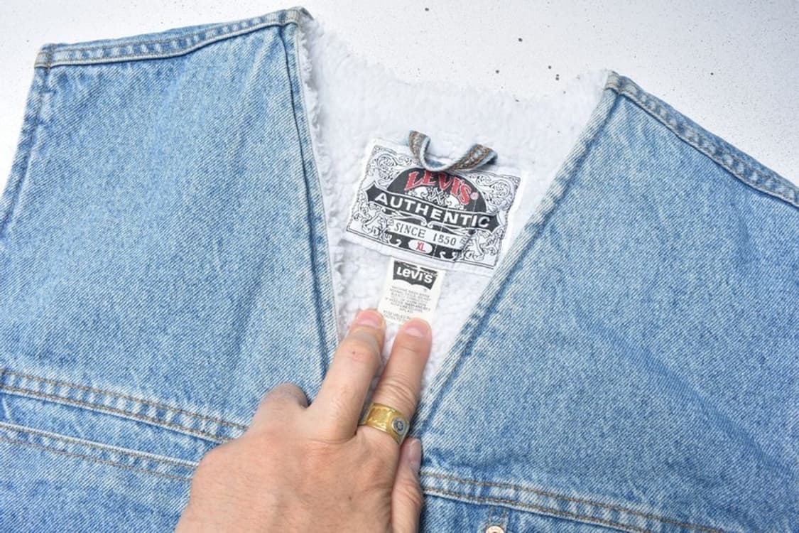 90S 리바이스 쉐르파 데님 베스트 조끼 XL USA N0916 상품이미지9