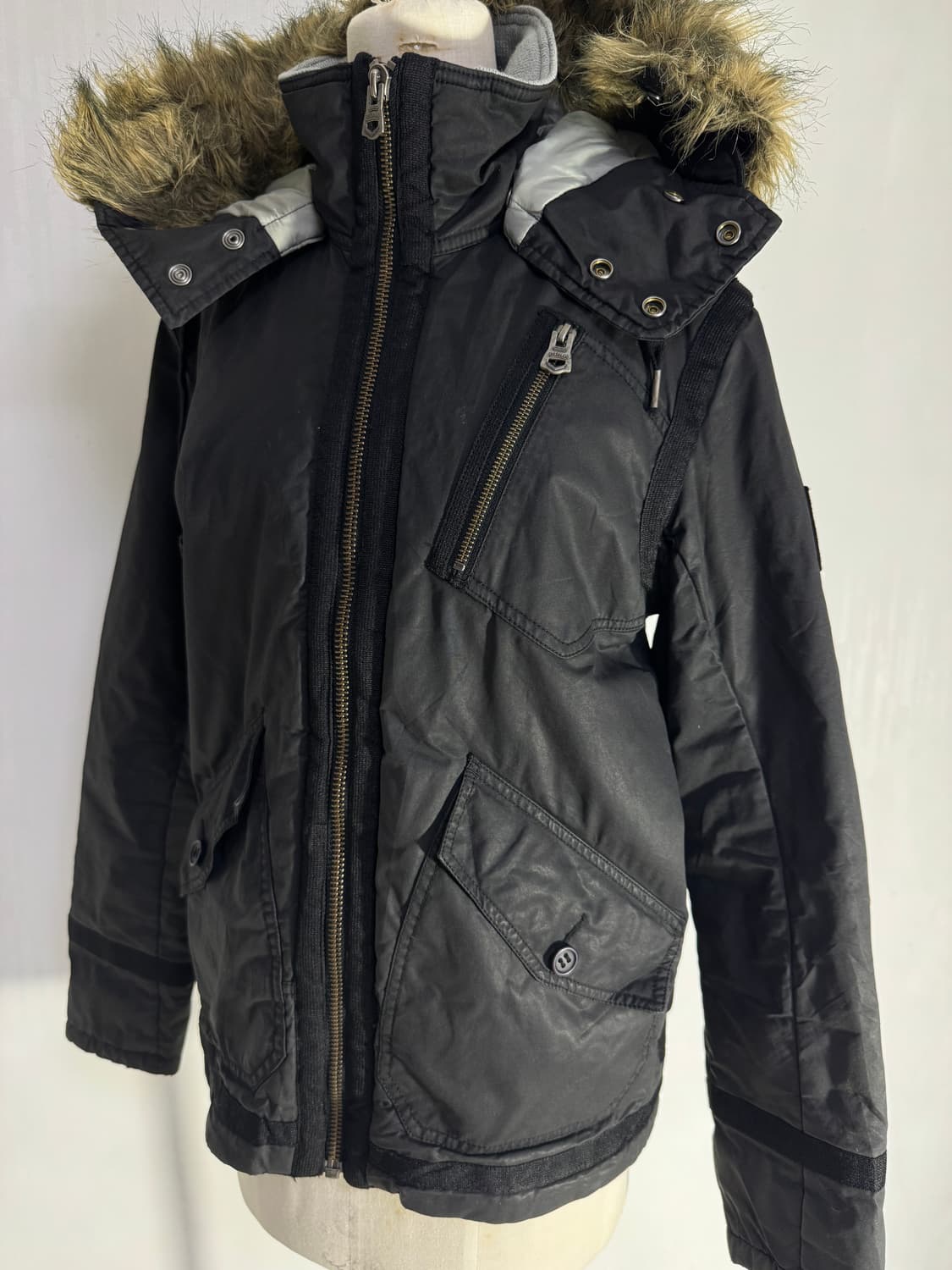 디젤 퍼 후드 밀리터리 자켓 상품이미지5