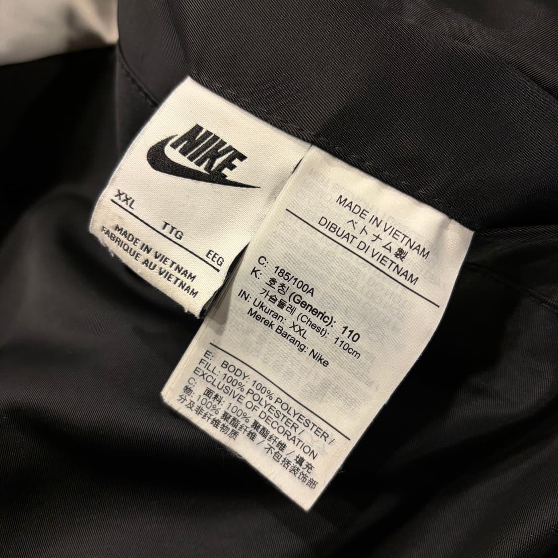 [2XL] 나이키 스우시 리버시블 봄버 자켓 블랙/화이트 C401 상품이미지6