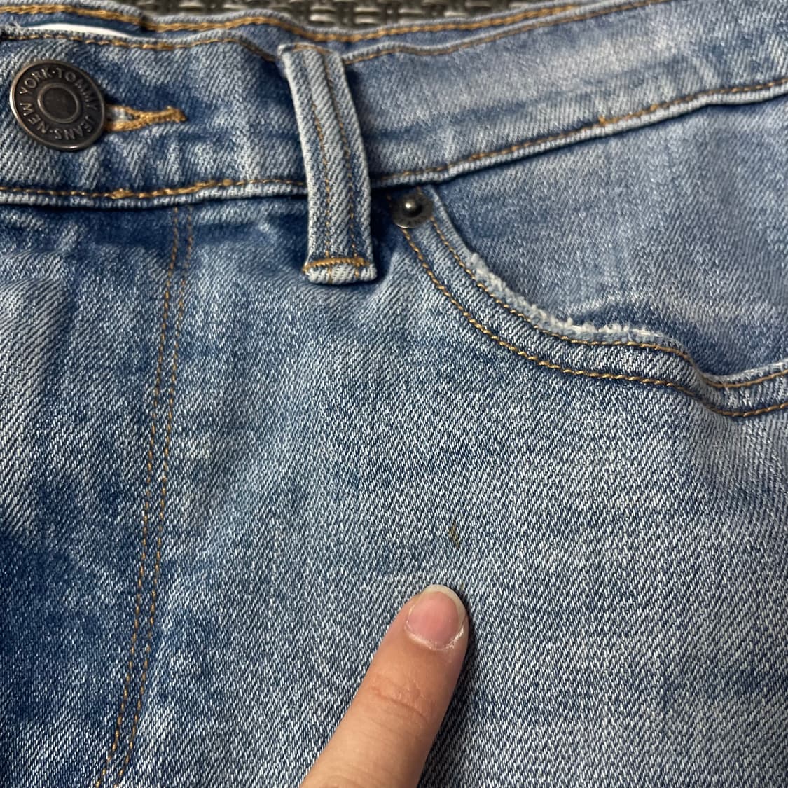 (28) 타미진스 중청 데님 스판 롱 스커트 상품이미지4