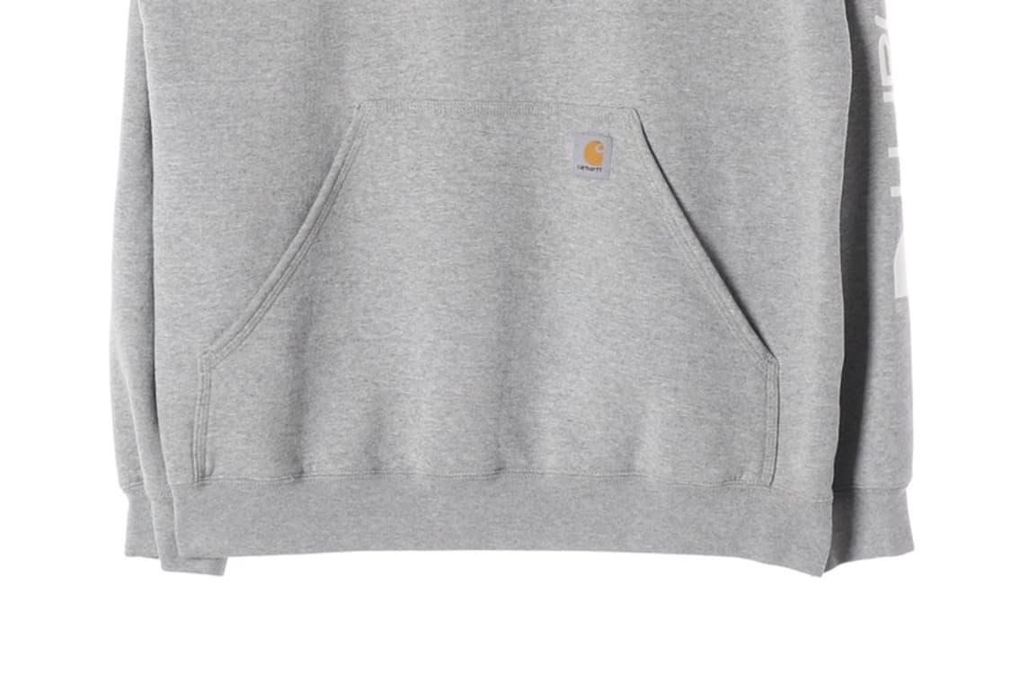 칼하트 오리지널 핏 슬리브 로고 기모 후드티 M 상품이미지4