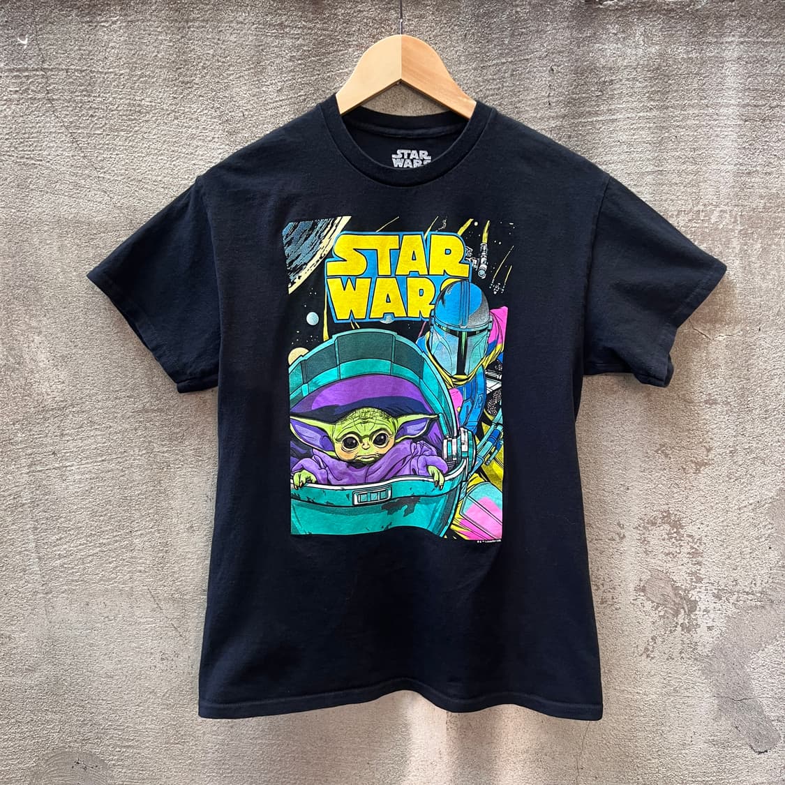 스타워즈 베이비요다 반팔 티셔츠 블랙 상품이미지1