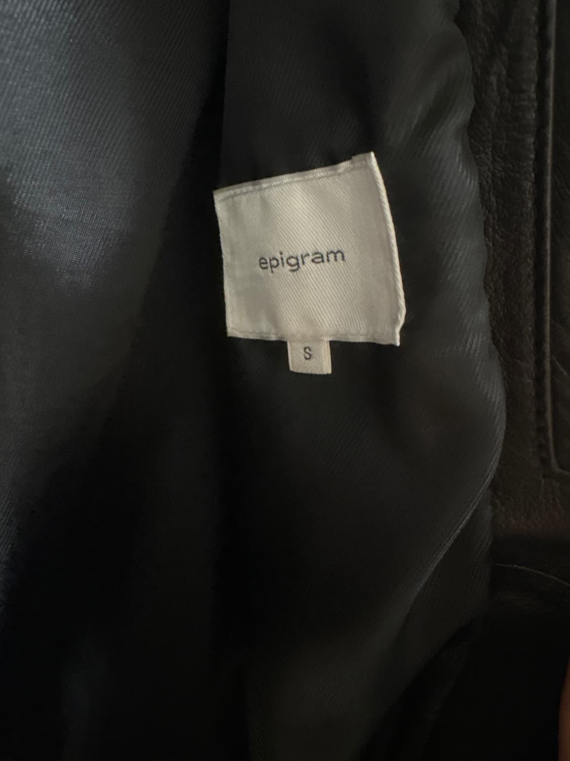 블랙 가죽 봄버 자켓 상품이미지4