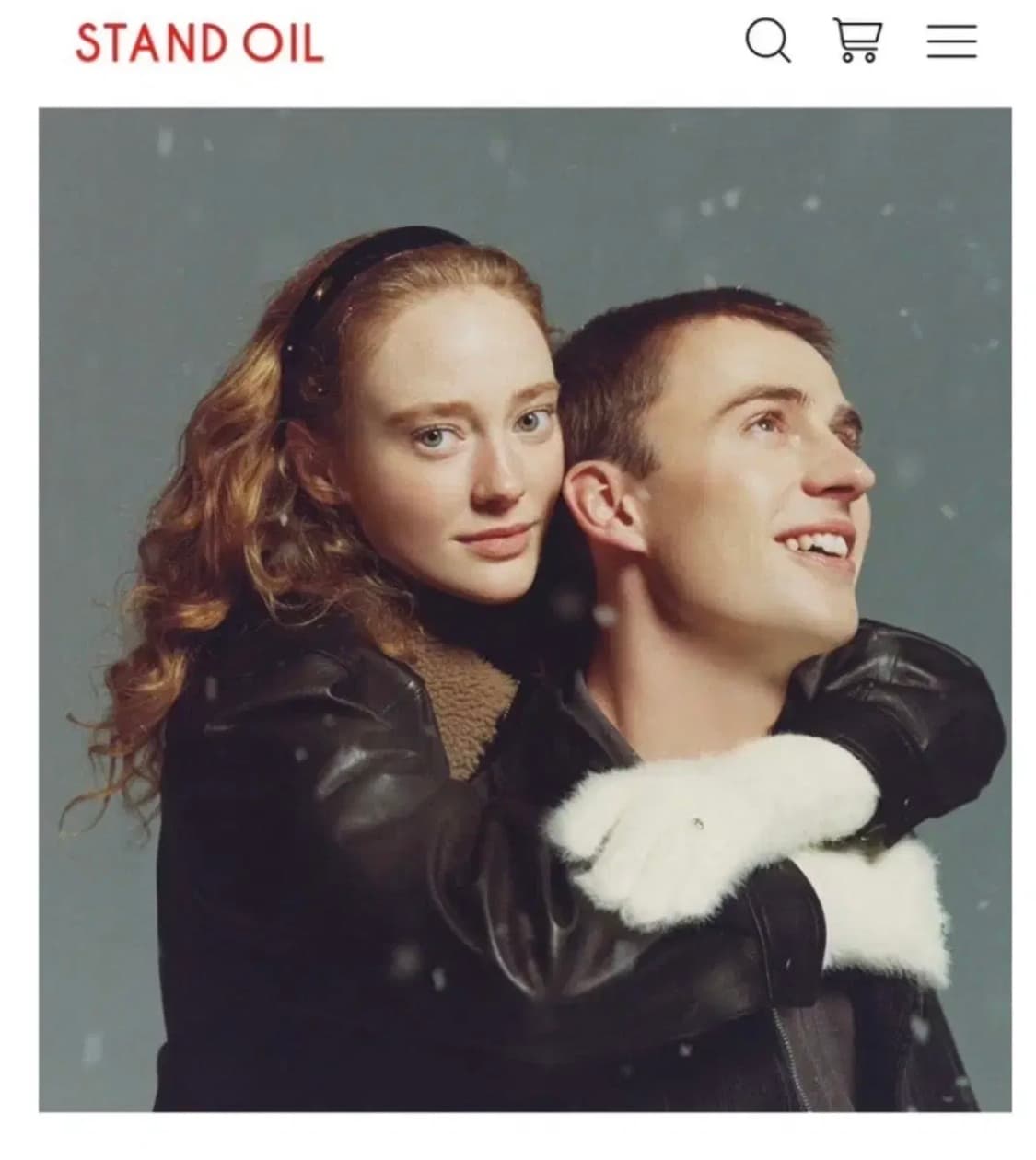 스탠드오일 하트링 니트 장갑 (헤어리크림) 새상품 상품이미지1