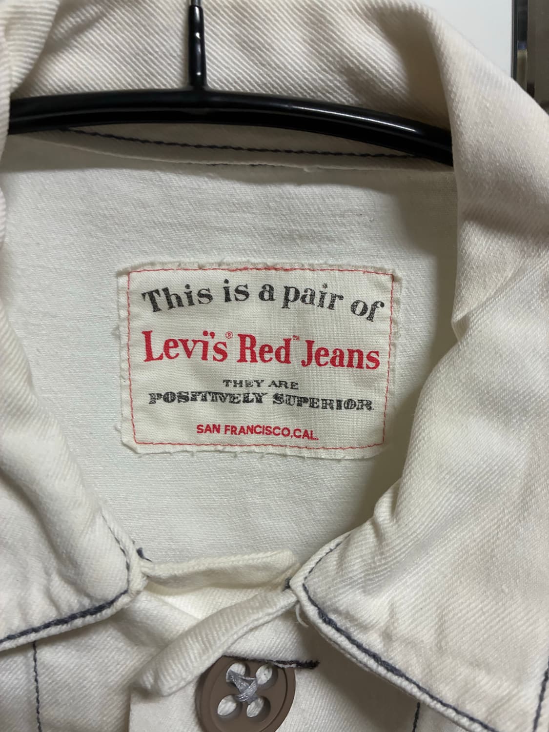 리바이스레드진 화이트 자켓 L/100 상품이미지3