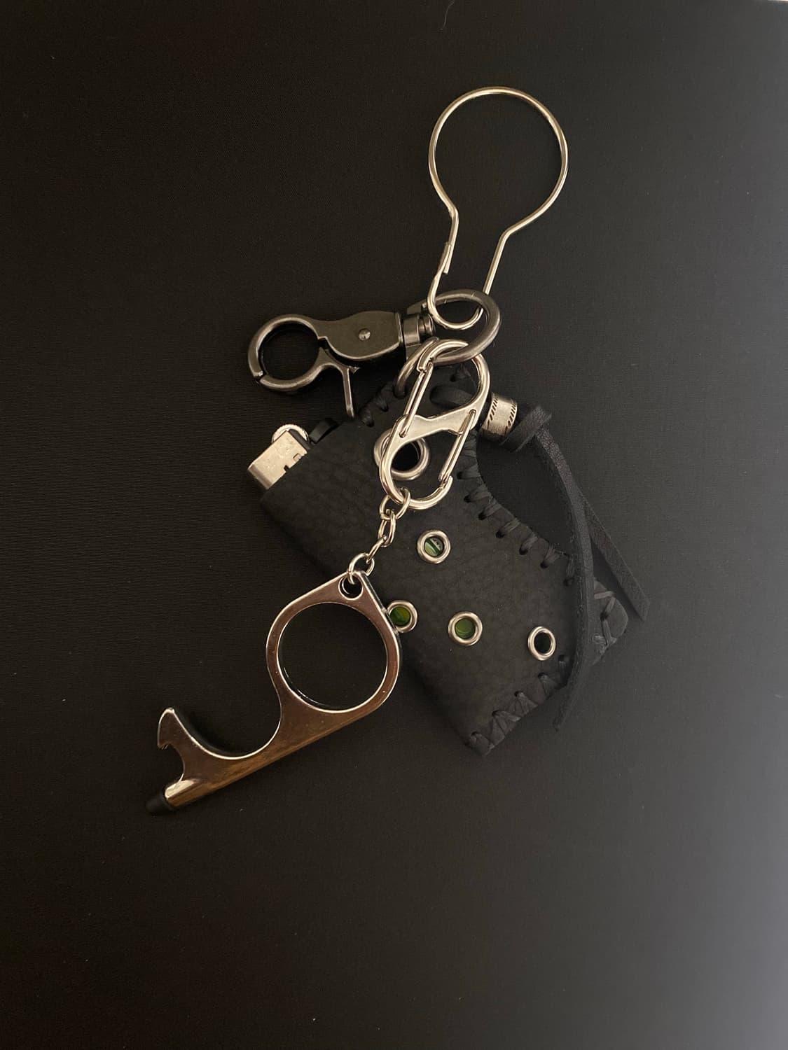 빈티지 펀칭 가죽 케이스 키링 상품이미지3