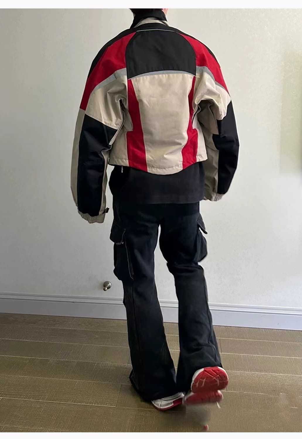 마틴로즈 스포츠 슈렁큰자켓 블랙 레드 베이지XL 상품이미지5