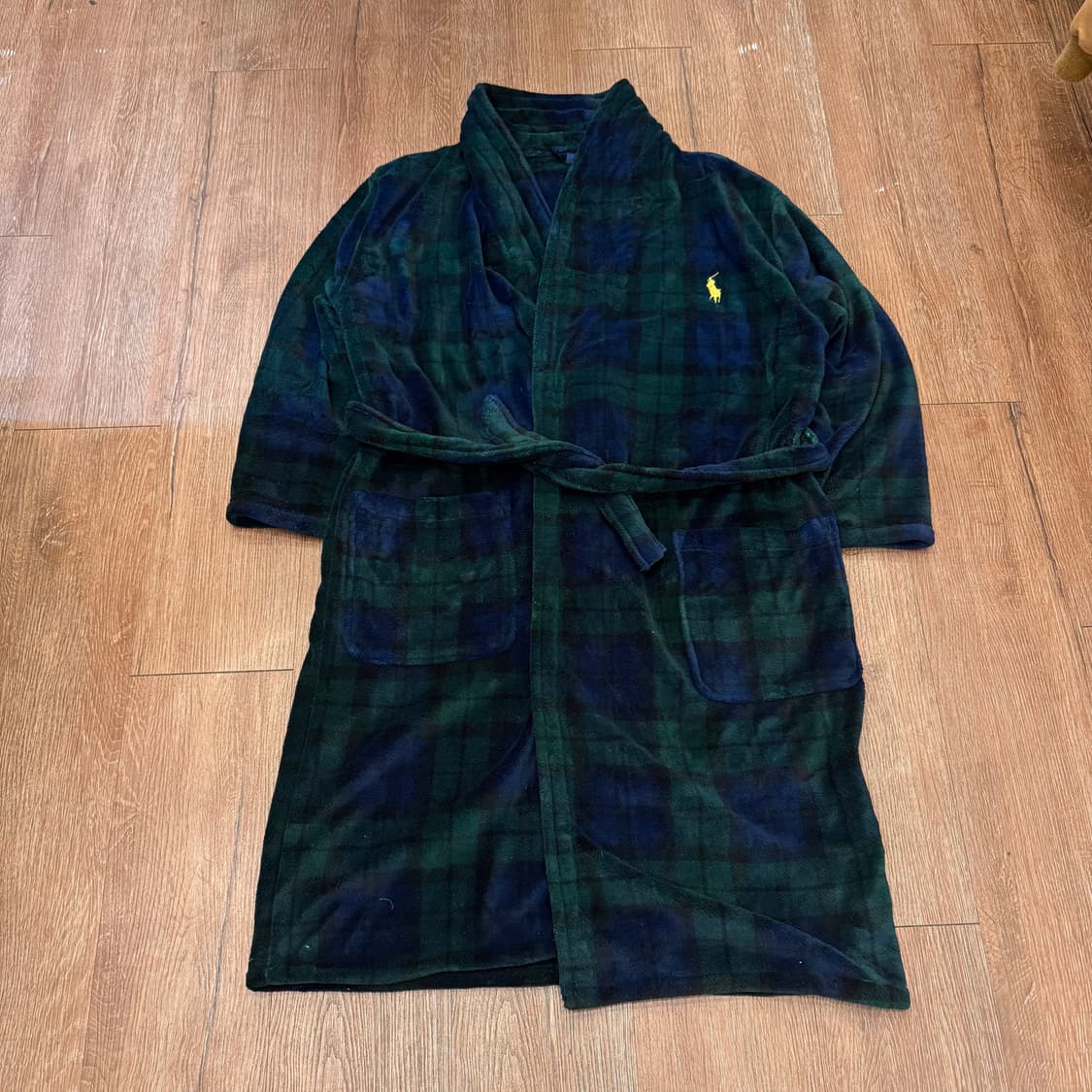 폴로 체크 로브 가운 상품이미지1