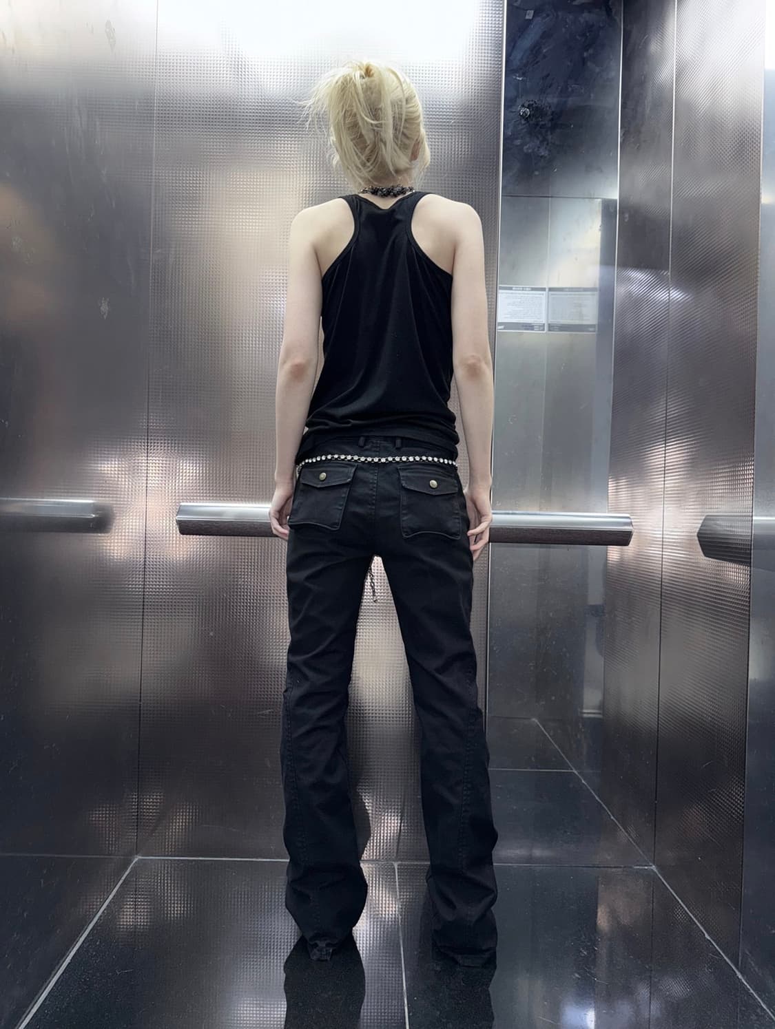 black bootcut pants 부츠컷 코튼 팬츠 상품이미지4