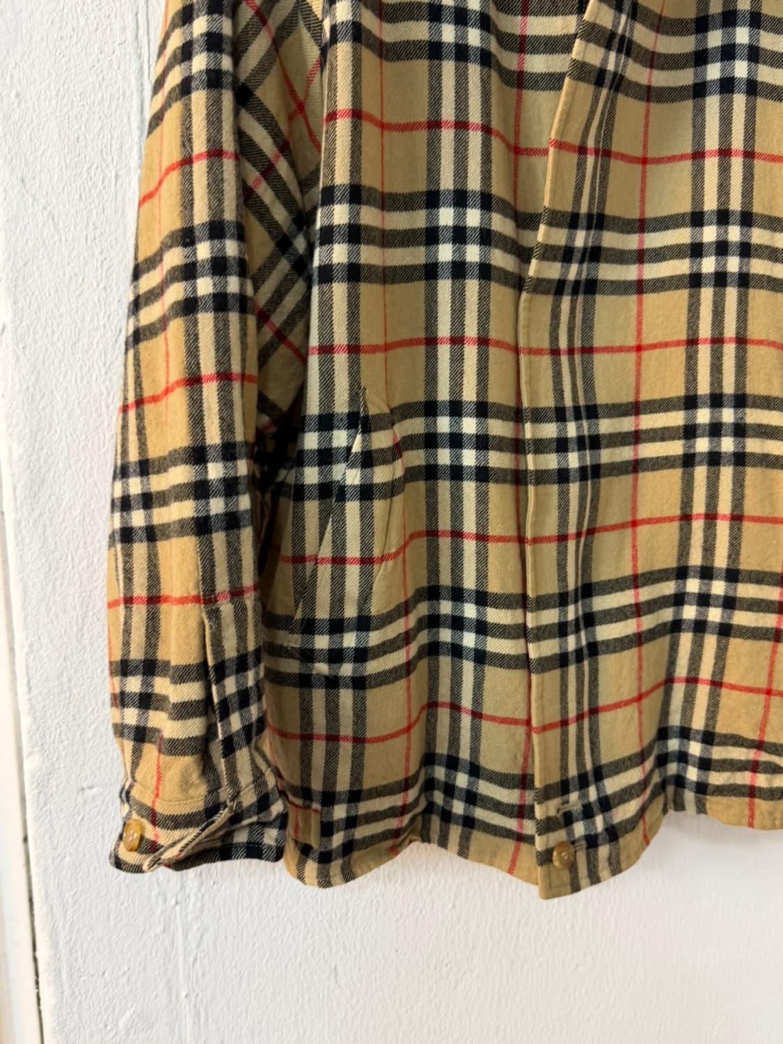 버버리 노바체크 울 블루종 상품이미지3