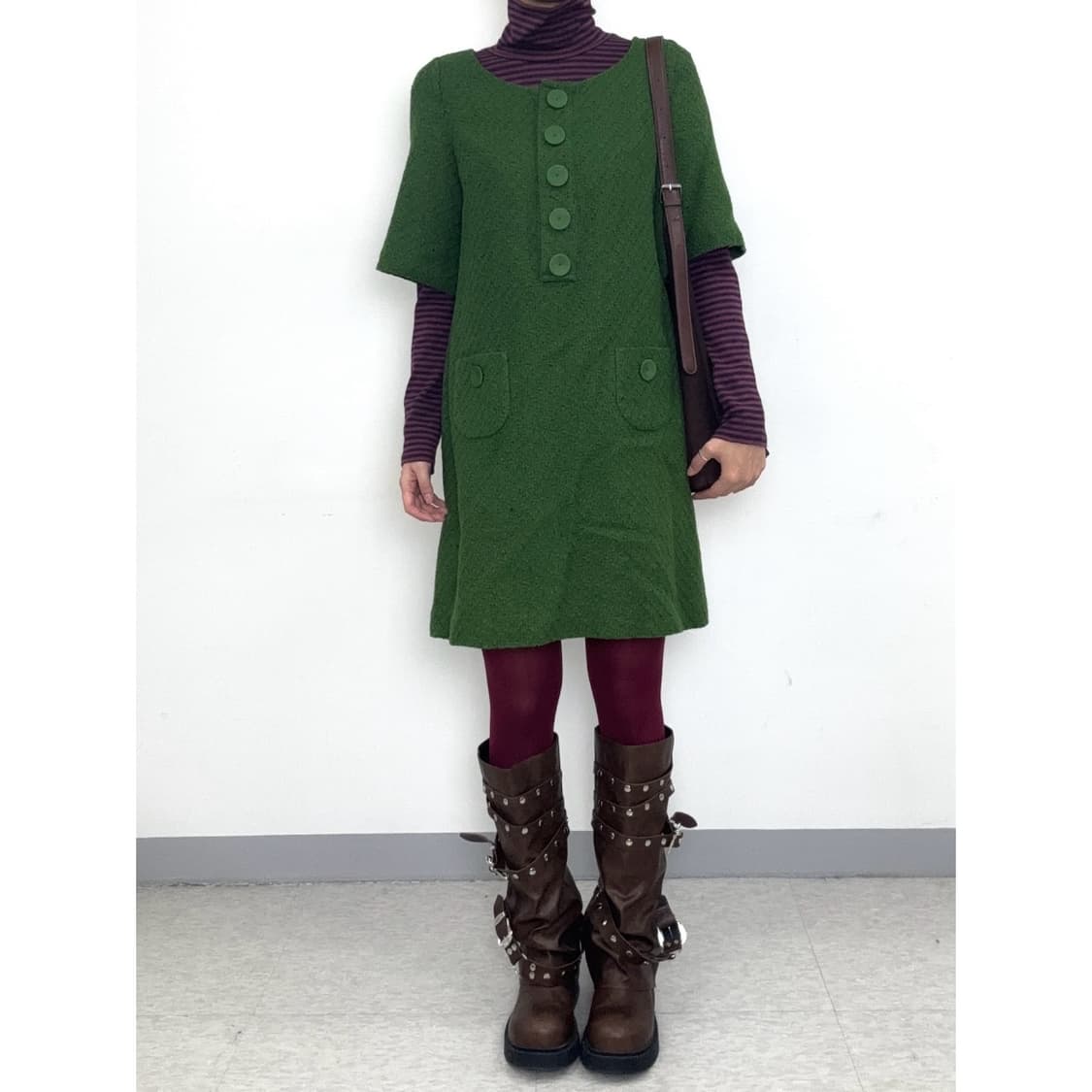 빈티지 반소매 원피스 상품이미지2