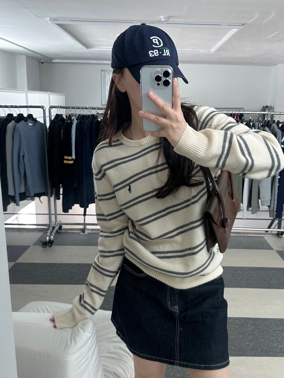 폴로 랄프로렌 아이보리 스트라이프 울 니트 상품이미지3