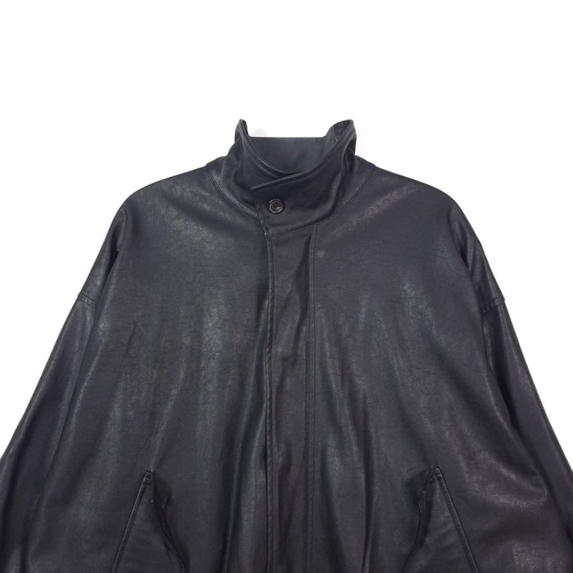 파르티멘토 스탠드카라 비건 레더 자켓 블랙 L 상품이미지3