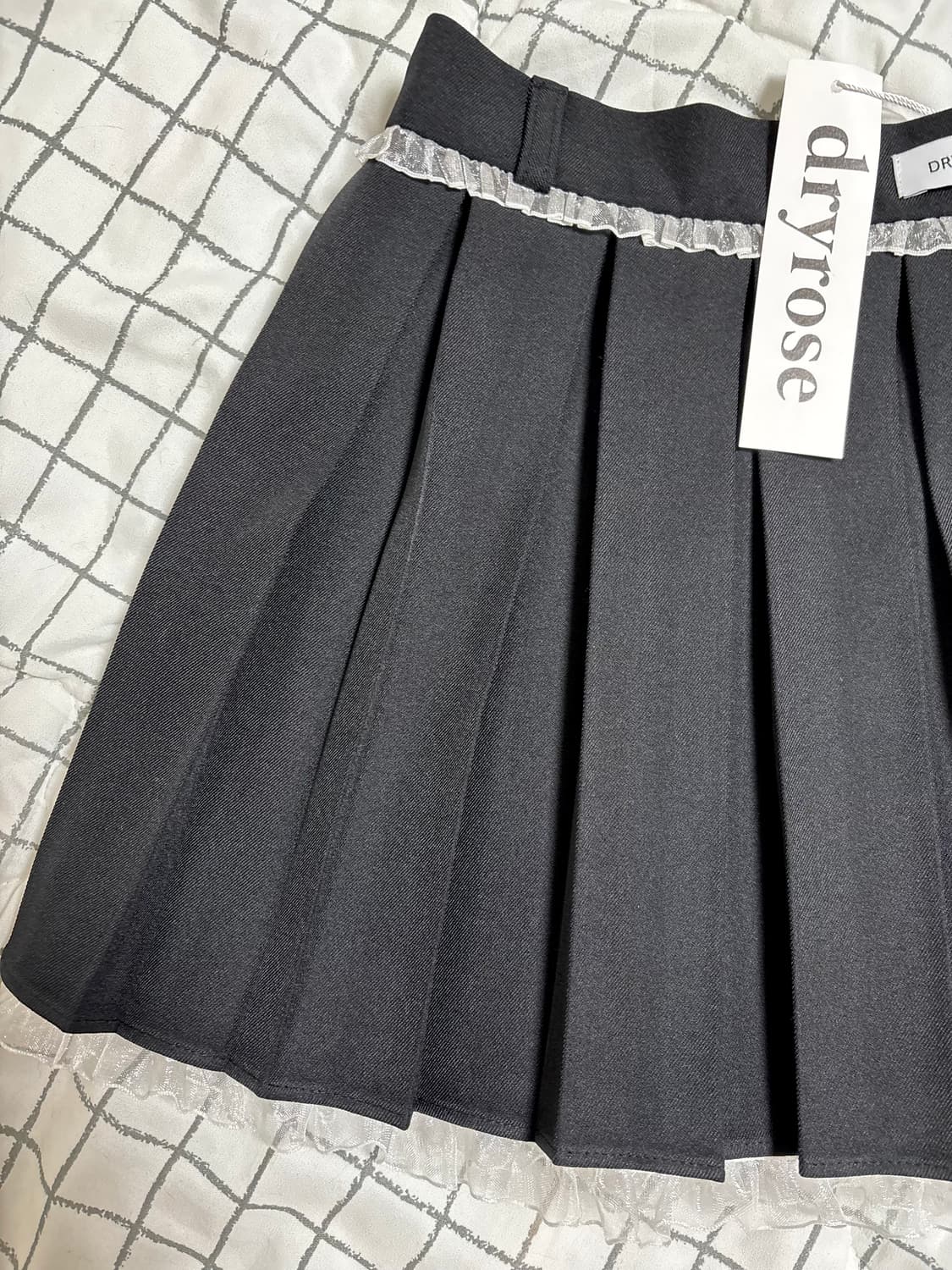 (새상품)드라이로즈 피아노 레이스 스커트 블랙 S 쓰리타임즈 더티스 상품이미지5