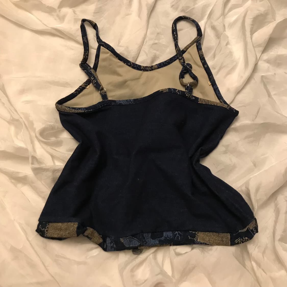 Vintage 빈티지 에스닉 데님 포켓 슬리브리스 상품이미지5