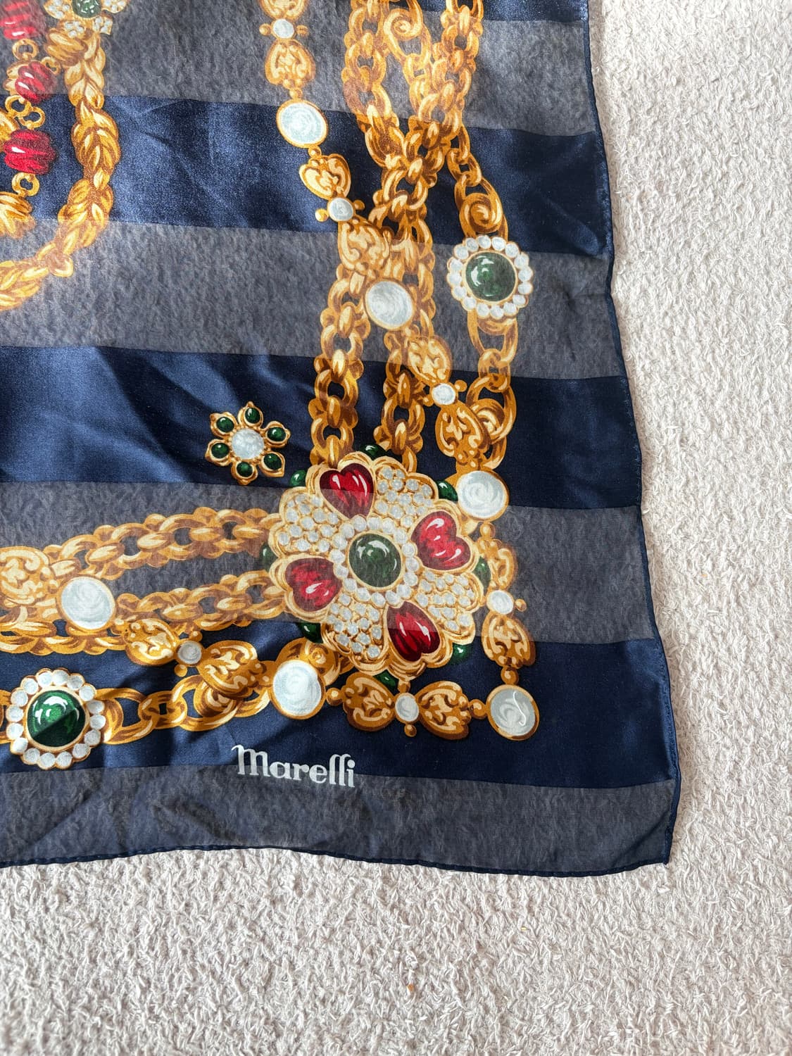 [정품] 이탈리아 Marelli 마렐리 명품 빈티지 실크 스카프 상품이미지2