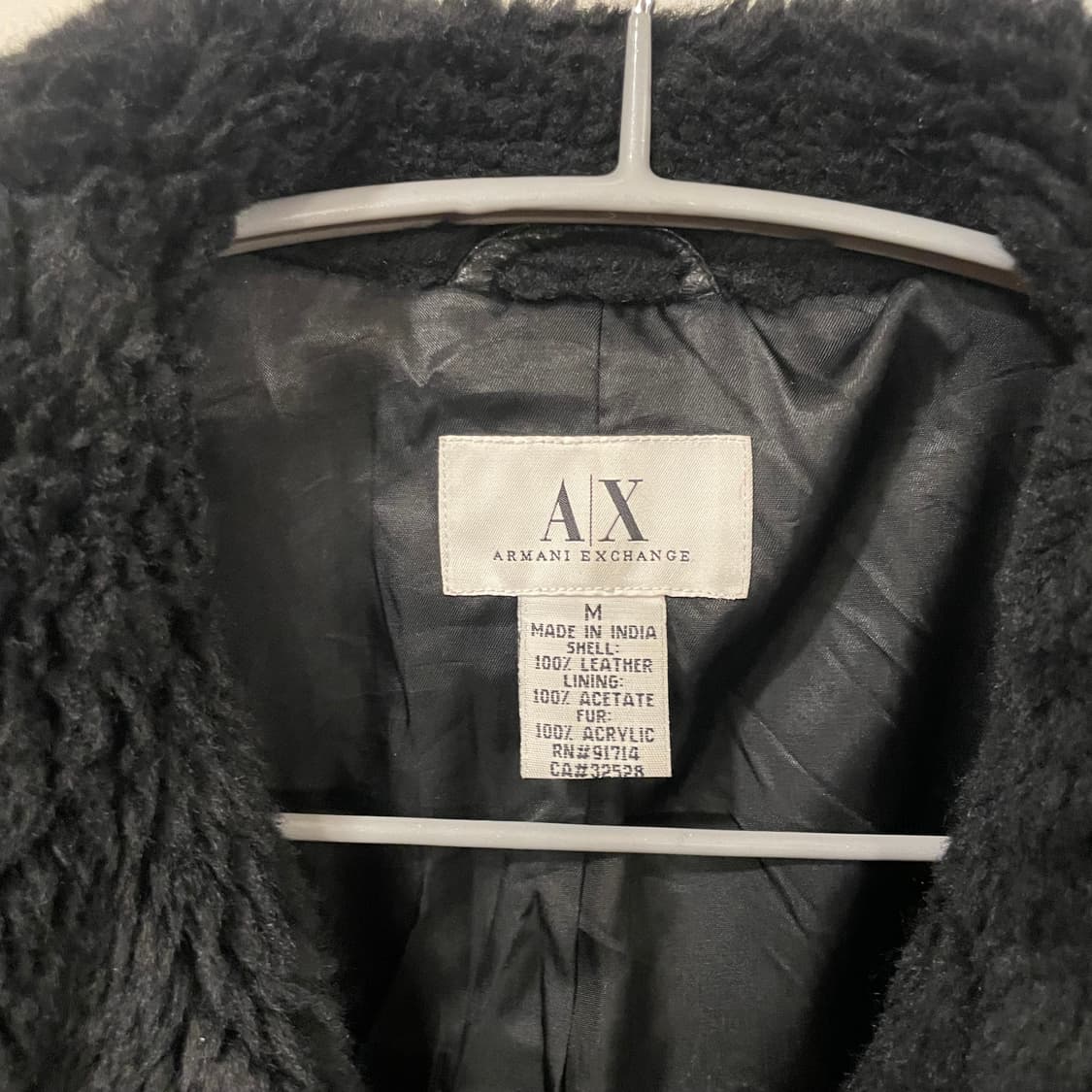 아르마니 익스체인지 레더 퍼자켓 상품이미지5