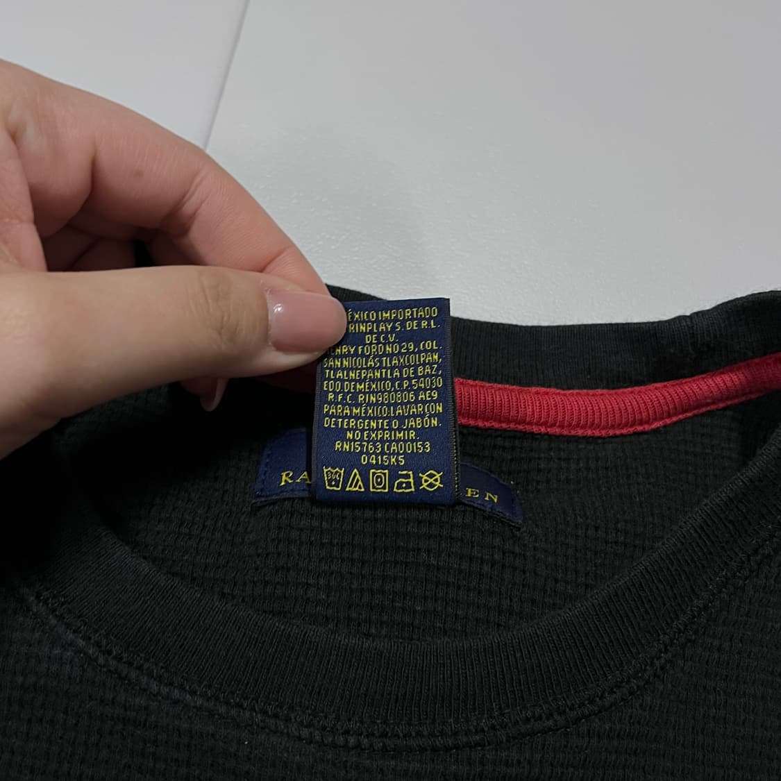 [정품] 폴로 블랙 / 레드포니 와플 반팔티 [ XL ] 상품이미지4