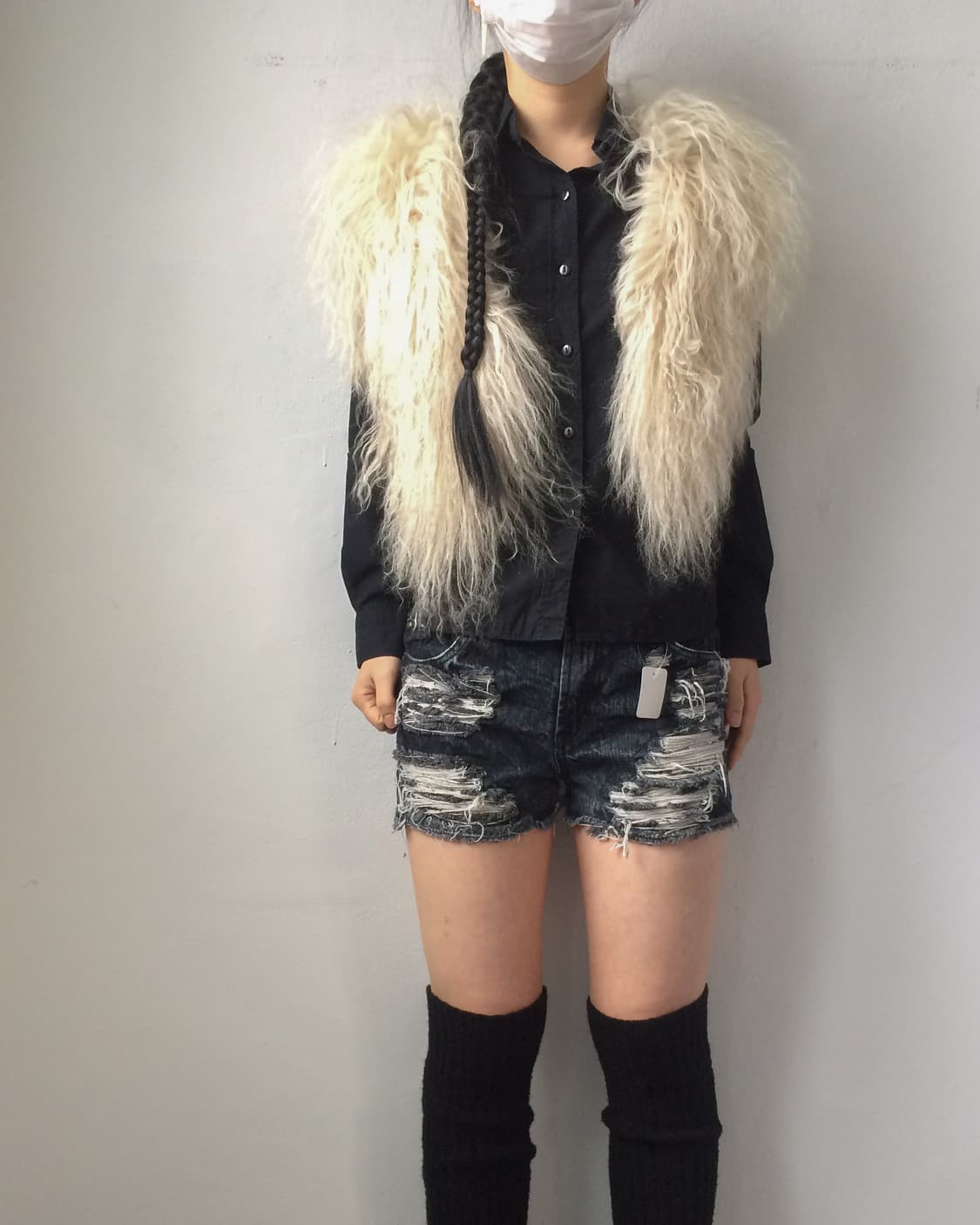 Tibet lamb fur vest 상품이미지1
