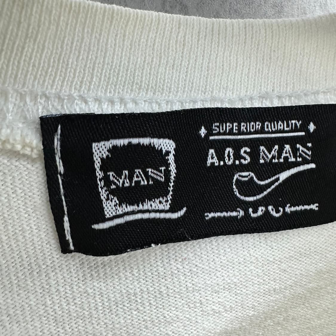 105 드링크 자수 남자 헤비코튼 반팔 티셔츠 상품이미지3