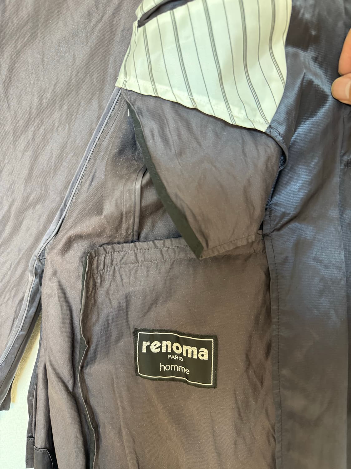 금속 [금속 혼방 자켓] 레노마 옴므 남성 블레이저 100 다크 바이올렛 상품이미지2