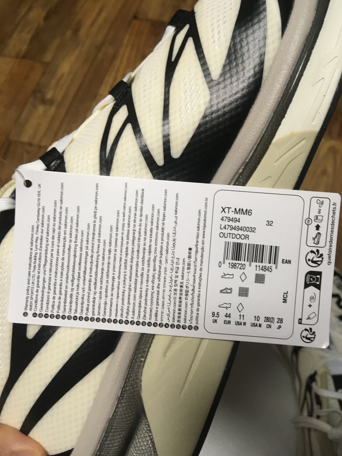 살로몬 MM6 XT 바닐라 아이스 블랙 판매합니다 상품이미지8