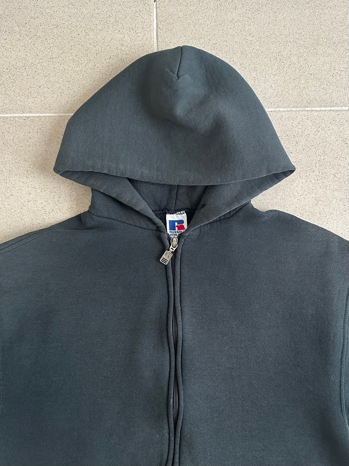 90s 빈티지 러셀 후드집업 블랙 M 상품이미지3